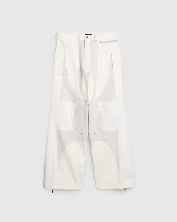 Mugler o1s22i1n1124 Patchwork Cargo Pant in White Size US 34 / EU 50 - 1 Thumbnail
