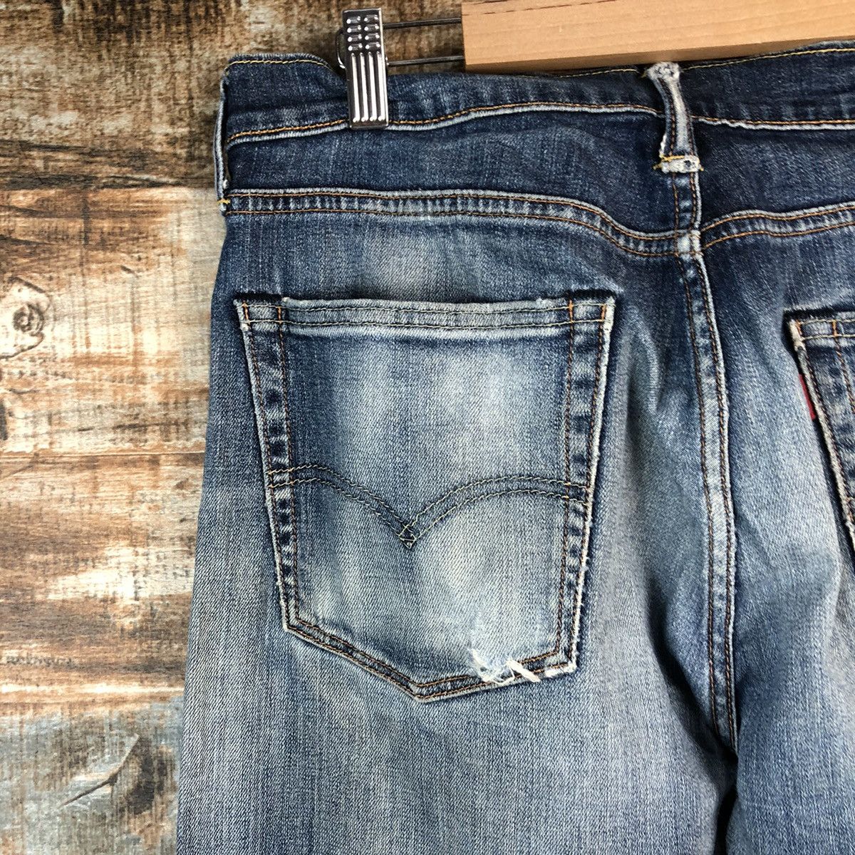 Levi's 513 Levis vintage faded Blue jeans Denim Pants #A2394 Size US 31 - 18 Thumbnail