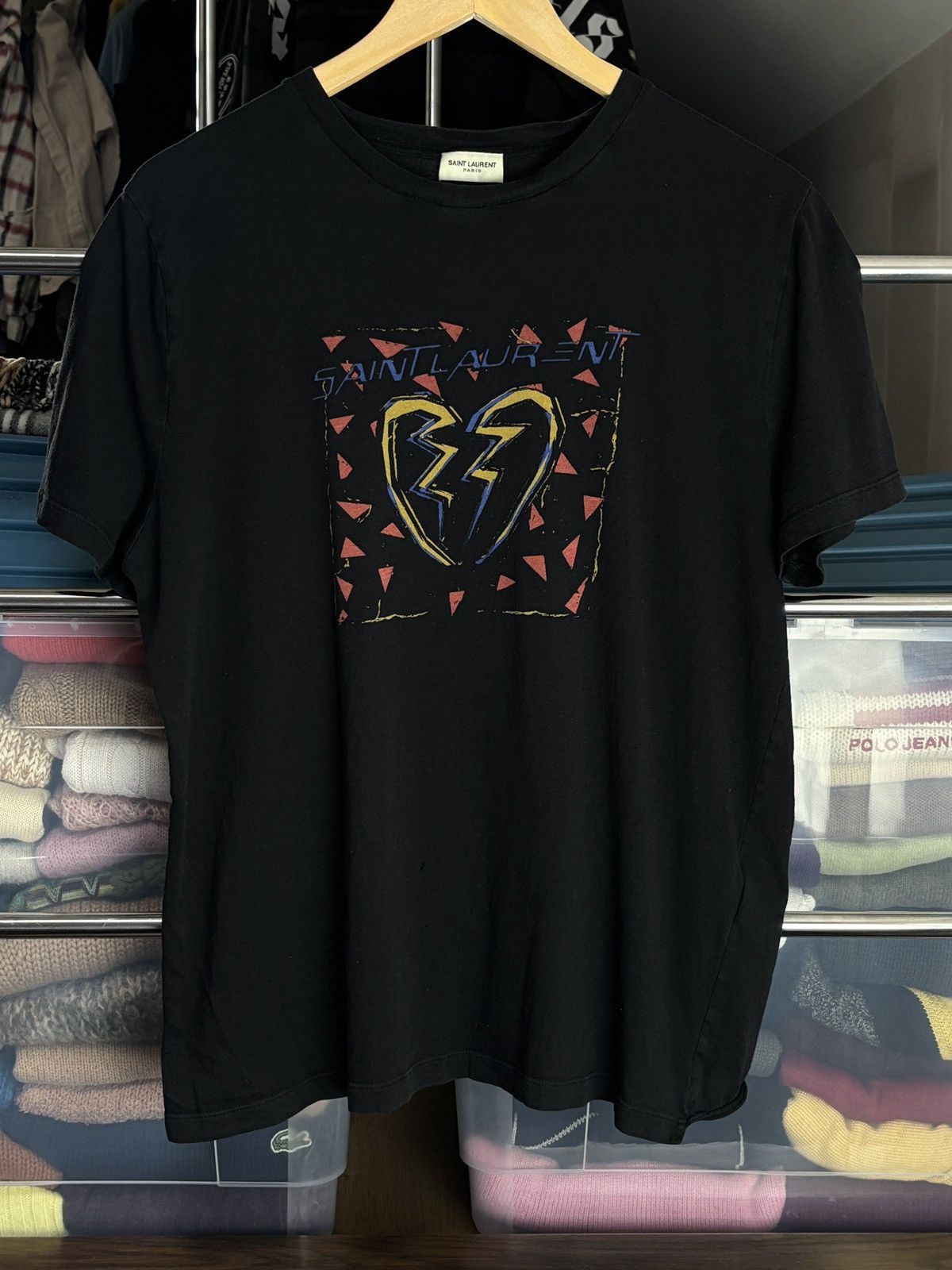 Saint Laurent Heart T Shirt | Grailed