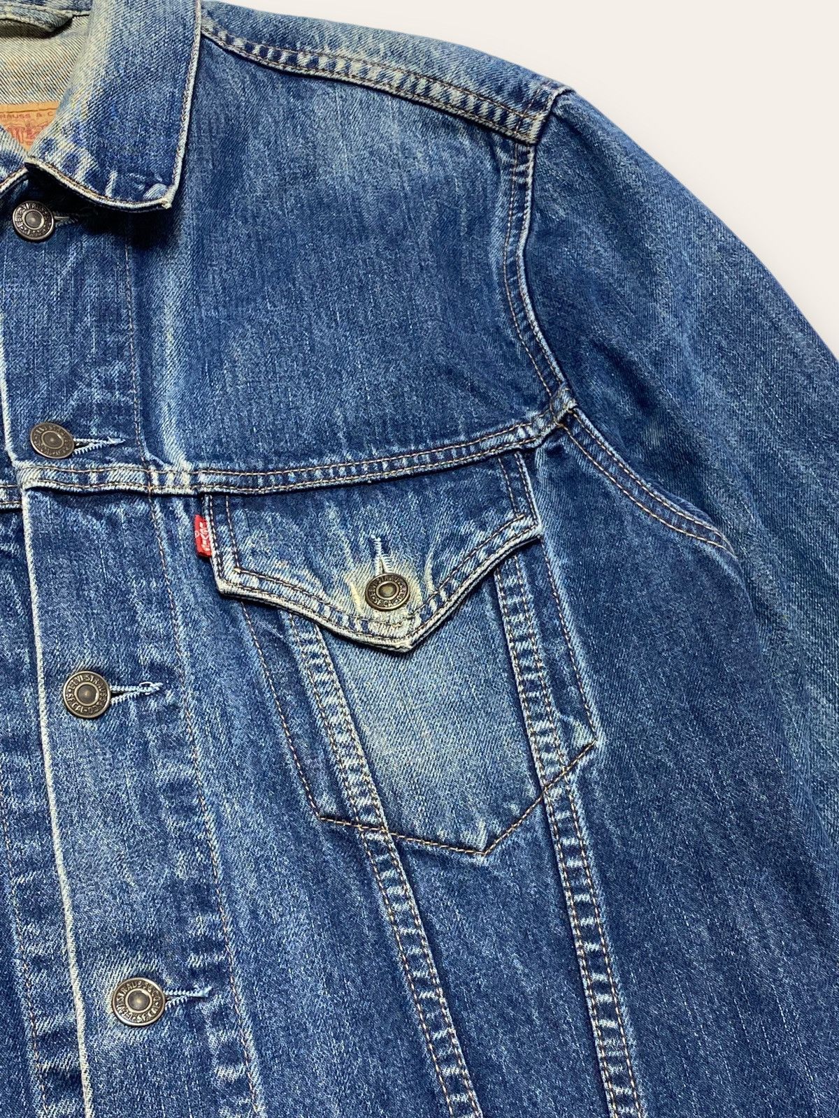 Levi's Vintage Clothing 90s Vintage LEVI'S Total Washed Denim Jacket Grunge Style Size US M / EU 48-50 / 2 - 3 Thumbnail