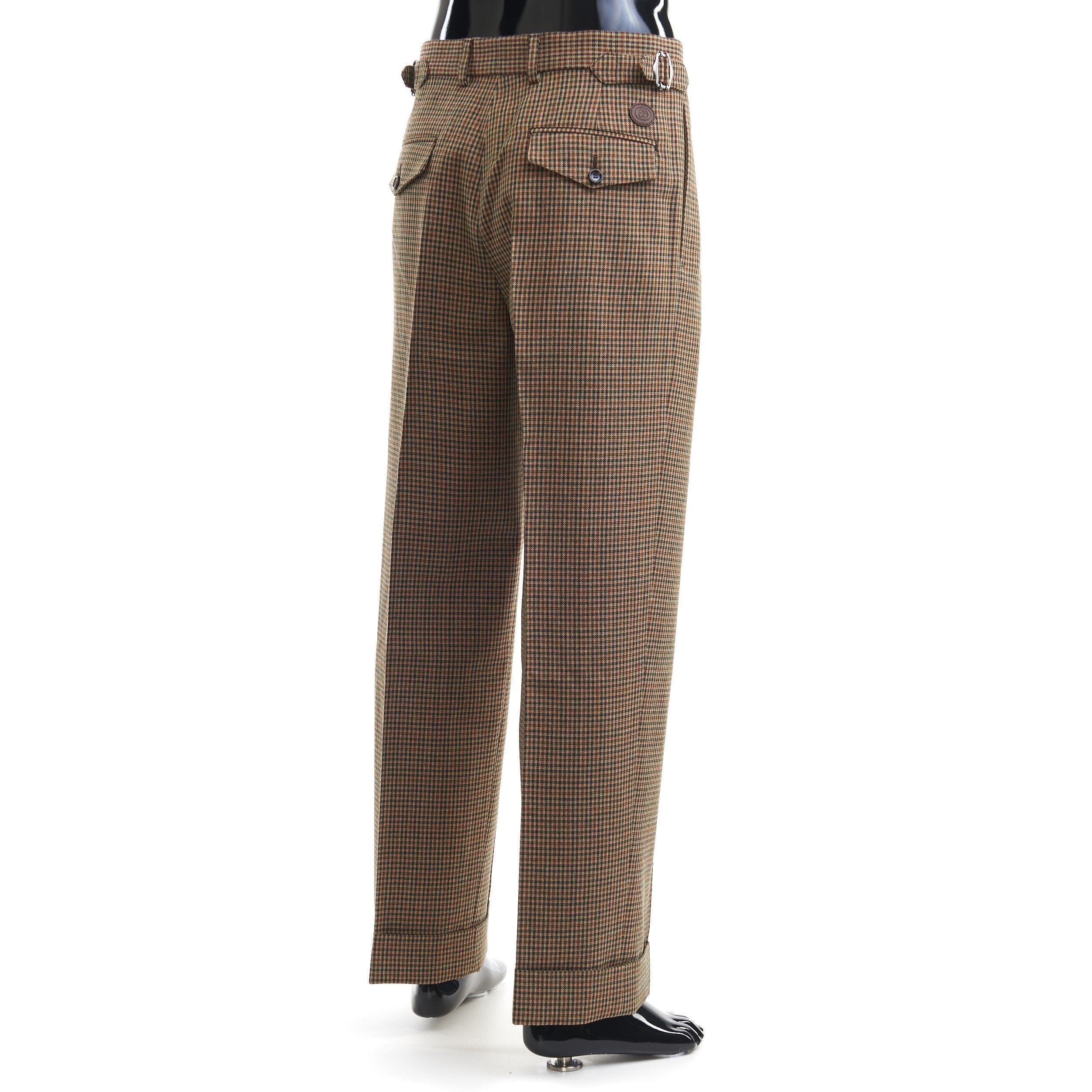 Gucci Check Wool Trouser With Patch In Brown And Orange Size US 32 / EU 48 - 6 Thumbnail