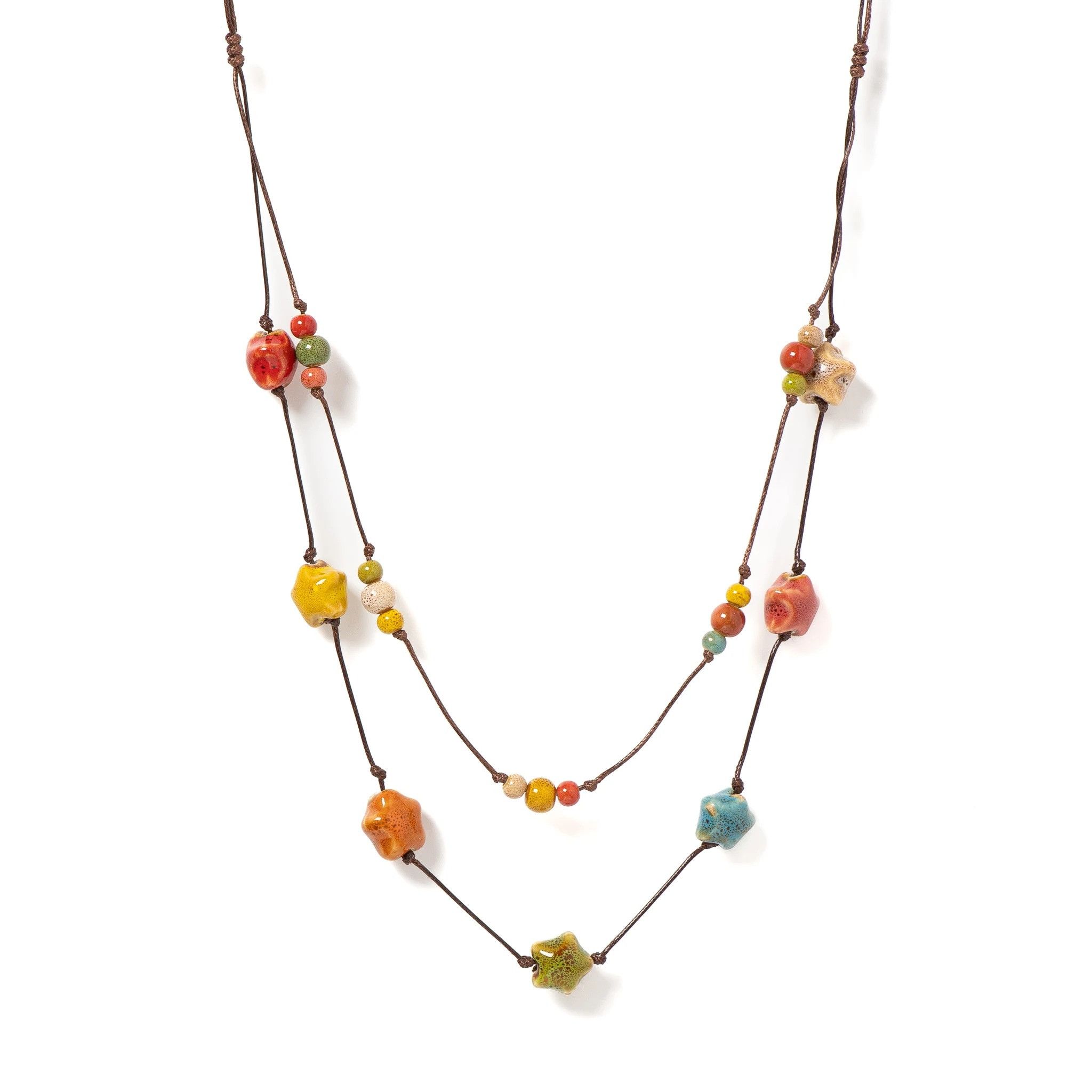 Handmade Double-layer Star Pendant Necklace Jewelry Gift For Her Size ONE SIZE - 3 Thumbnail