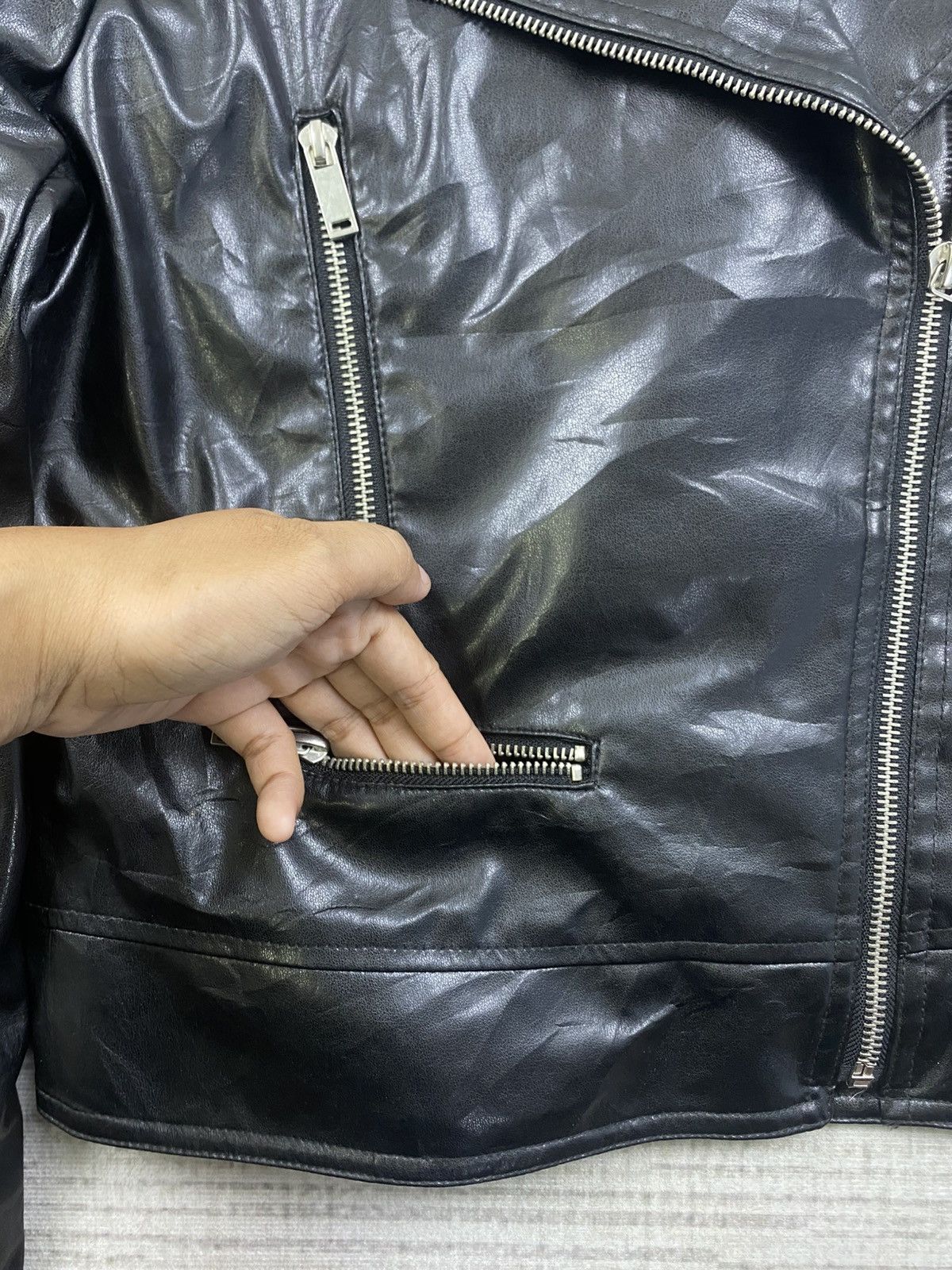 If Six Was Nine Vintage Koos Van Den Akker Double Collar Biker Jacket Size US M / EU 48-50 / 2 - 10 Thumbnail