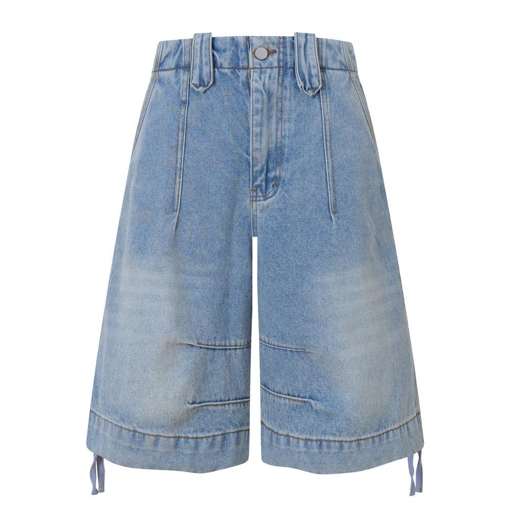 Japanese Brand × Vintage Men's distressed loose washed denim shorts Size US 32 / EU 48 - 1 Thumbnail