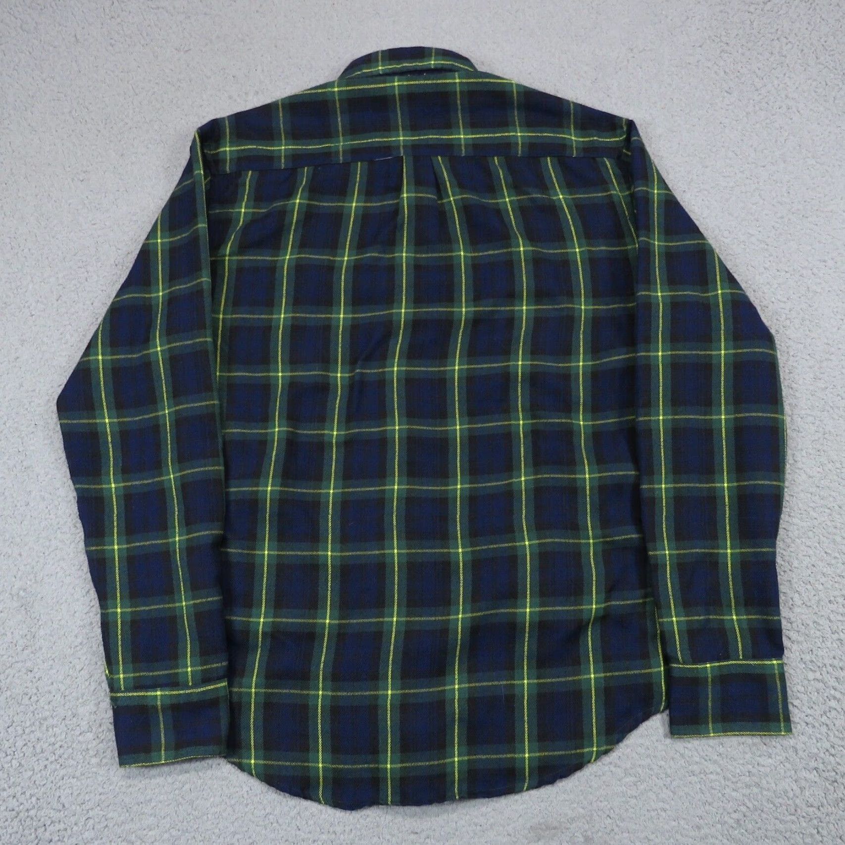 Vintage RSVLTS Shirt Mens Medium Navy Green Plaid Flannel Shacket Button Up Pockets Camp Size US M / EU 48-50 / 2 - 7 Thumbnail