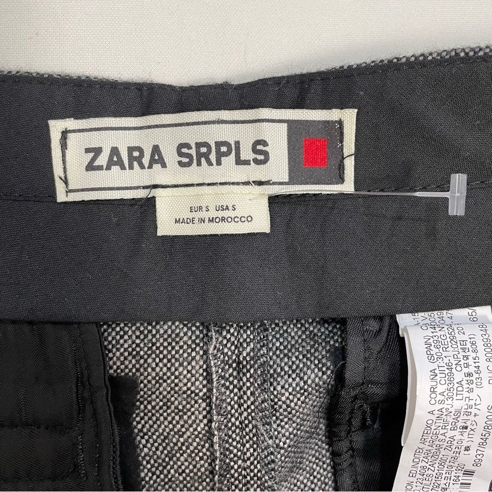 Zara New ZARA SRPLS Surplus Grey Tweed Wool Trousers Size S Size 27" / US 4 / IT 40 - 6 Thumbnail