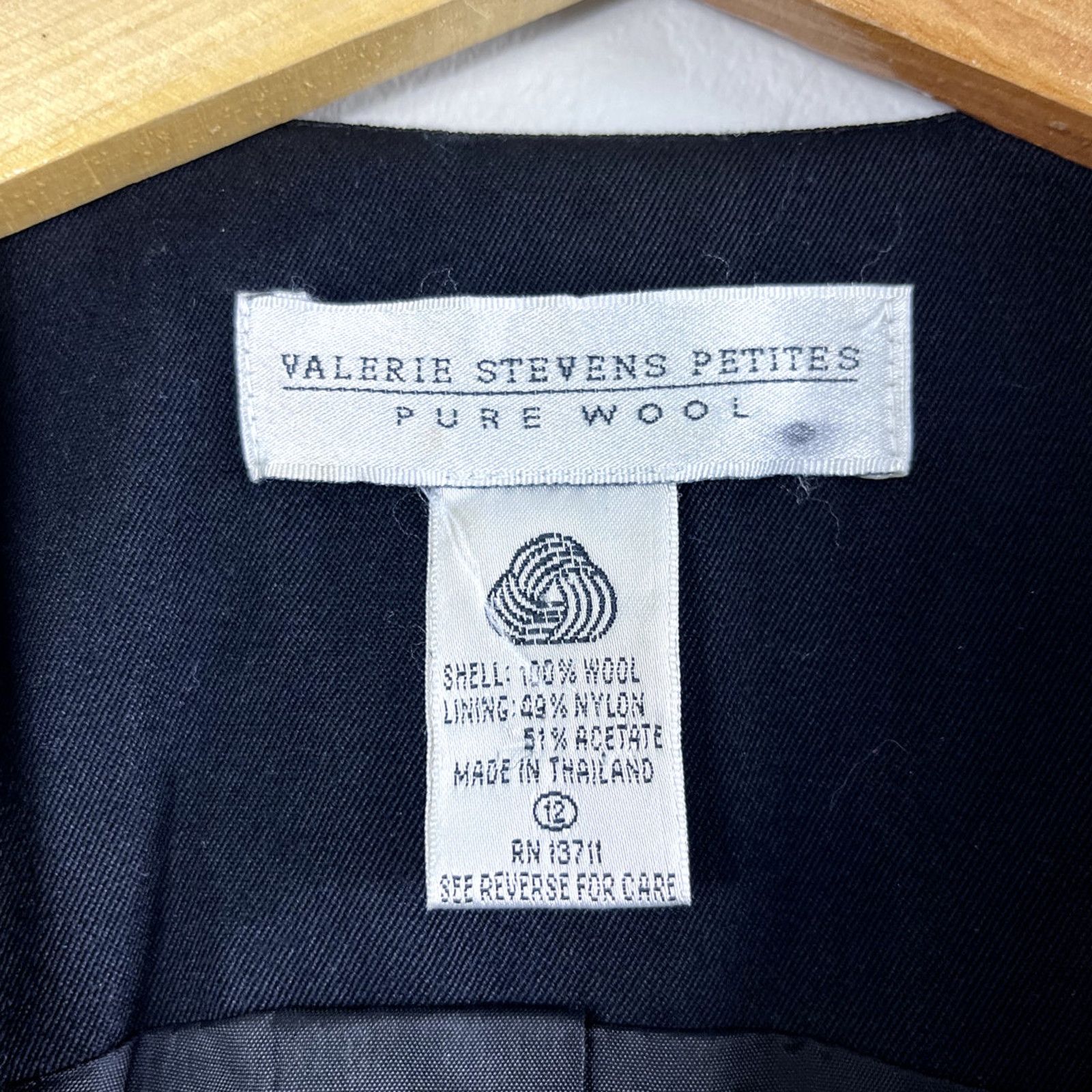 Vintage Vintage Black Wool Valerie Stevens Dress 12 Size XL / US 12-14 / IT 48-50 - 2 Thumbnail
