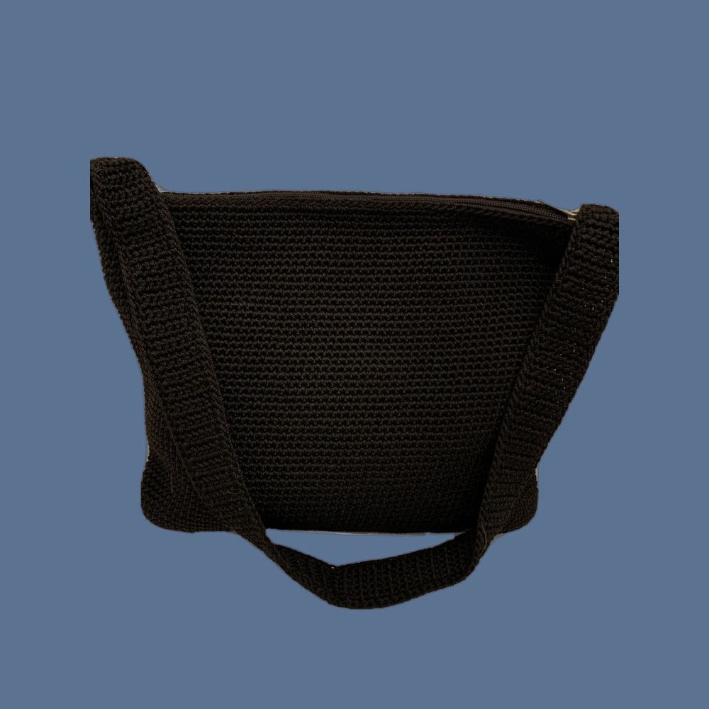 The Sak The Sak Black Crochet Shoulder Bag Zip Top Interior and Exterior Zip Pockets Size S / US 4 / IT 40 - 1 Thumbnail