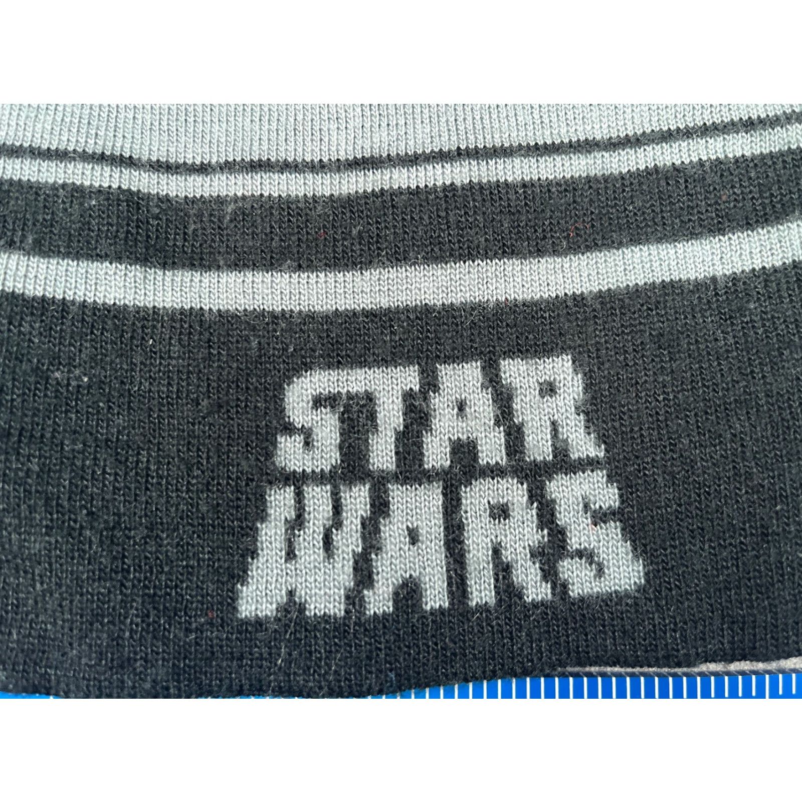Star Wars Star Wars Beanie Adult One Size Black Gray Stripe Knit 100% Acrylic Ski Hat/Cap Mens Beanie Star Wars Stars Theme Size ONE SIZE - 2 Thumbnail