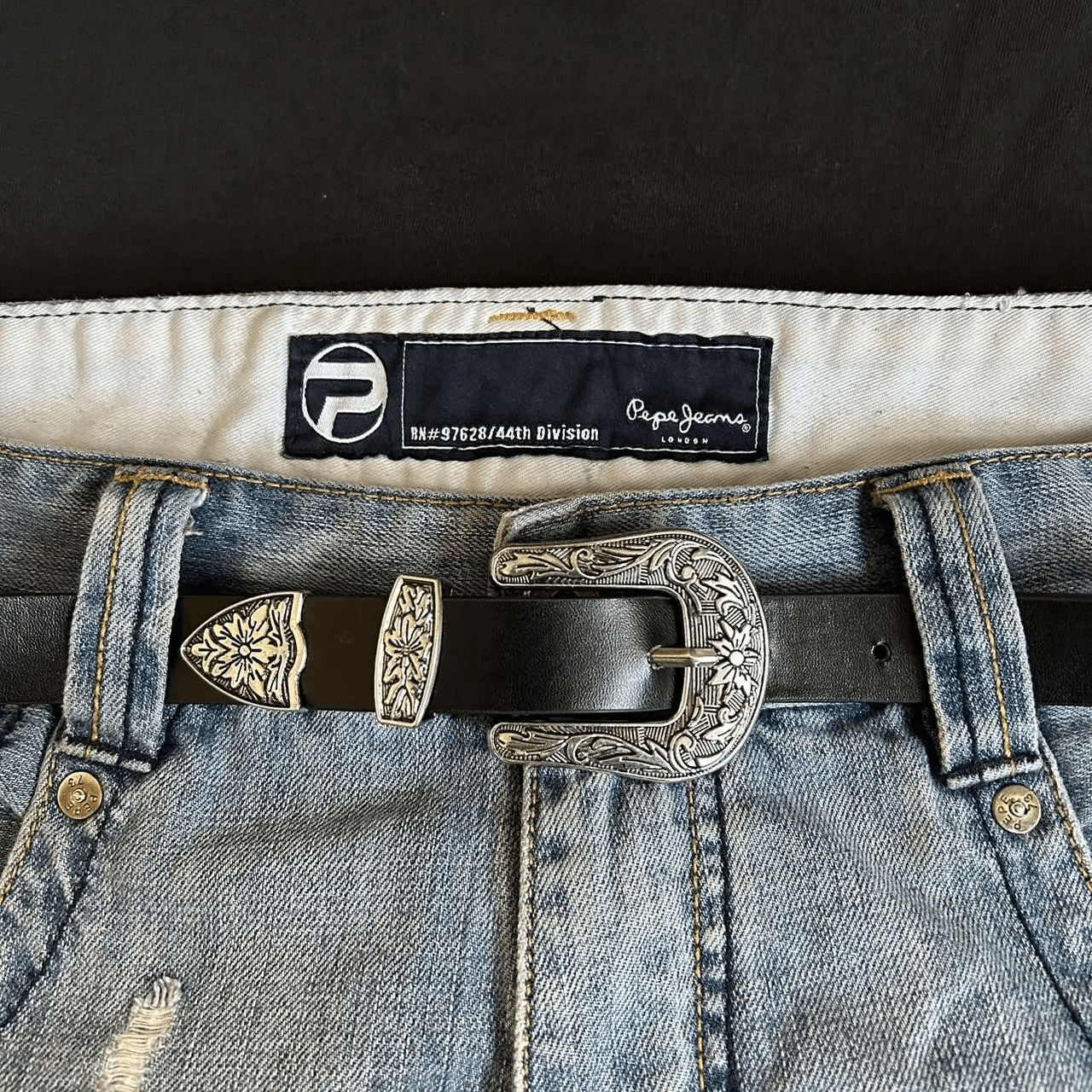 Japanese Brand Y2K 2000s Style Black Western Classic Boho Belt Size ONE SIZE - 2 Thumbnail
