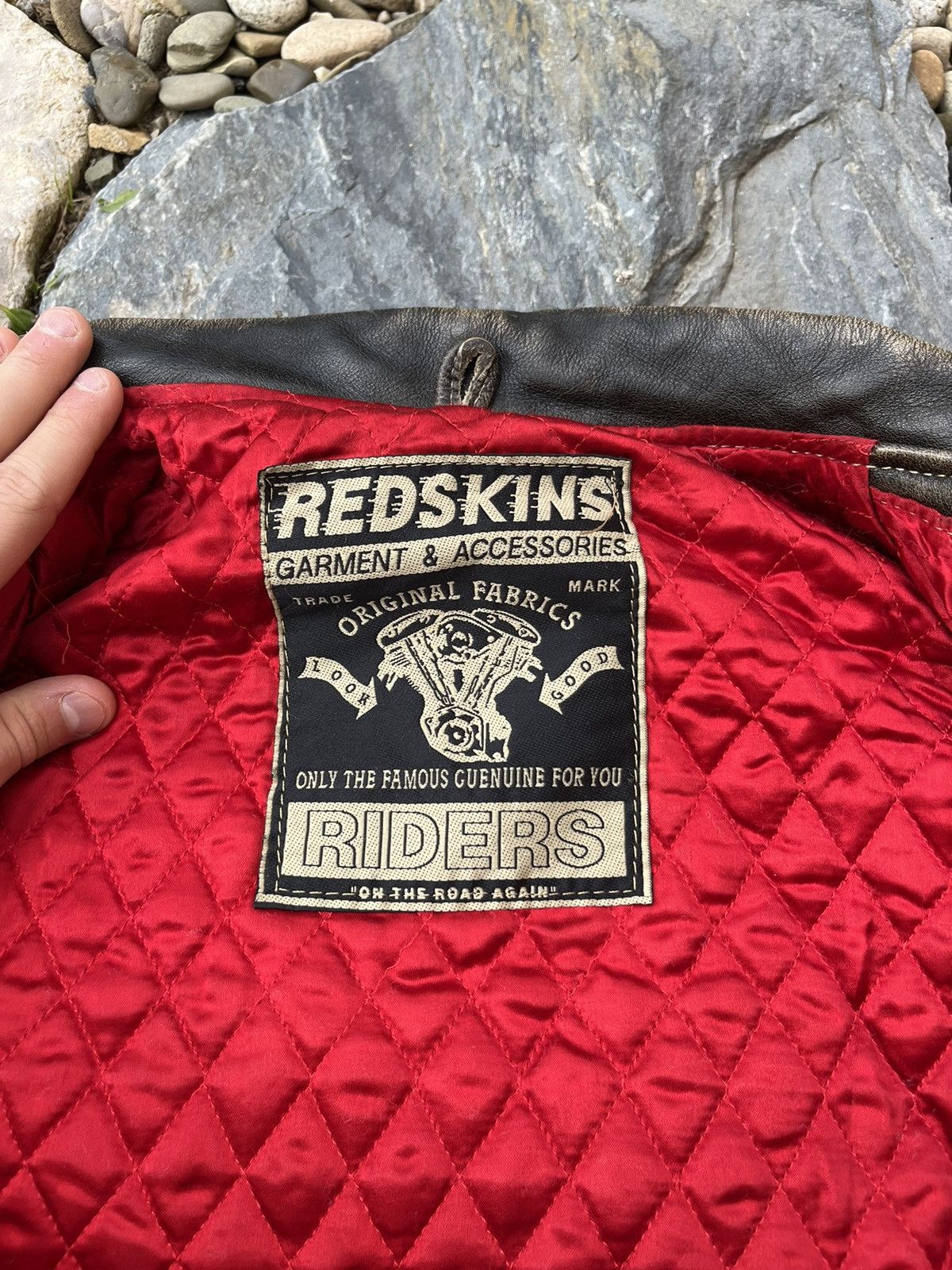 NFL × Vintage Vintage leather Redskins biker jacket distressed ramones Size US XL / EU 56 / 4 - 18 Thumbnail