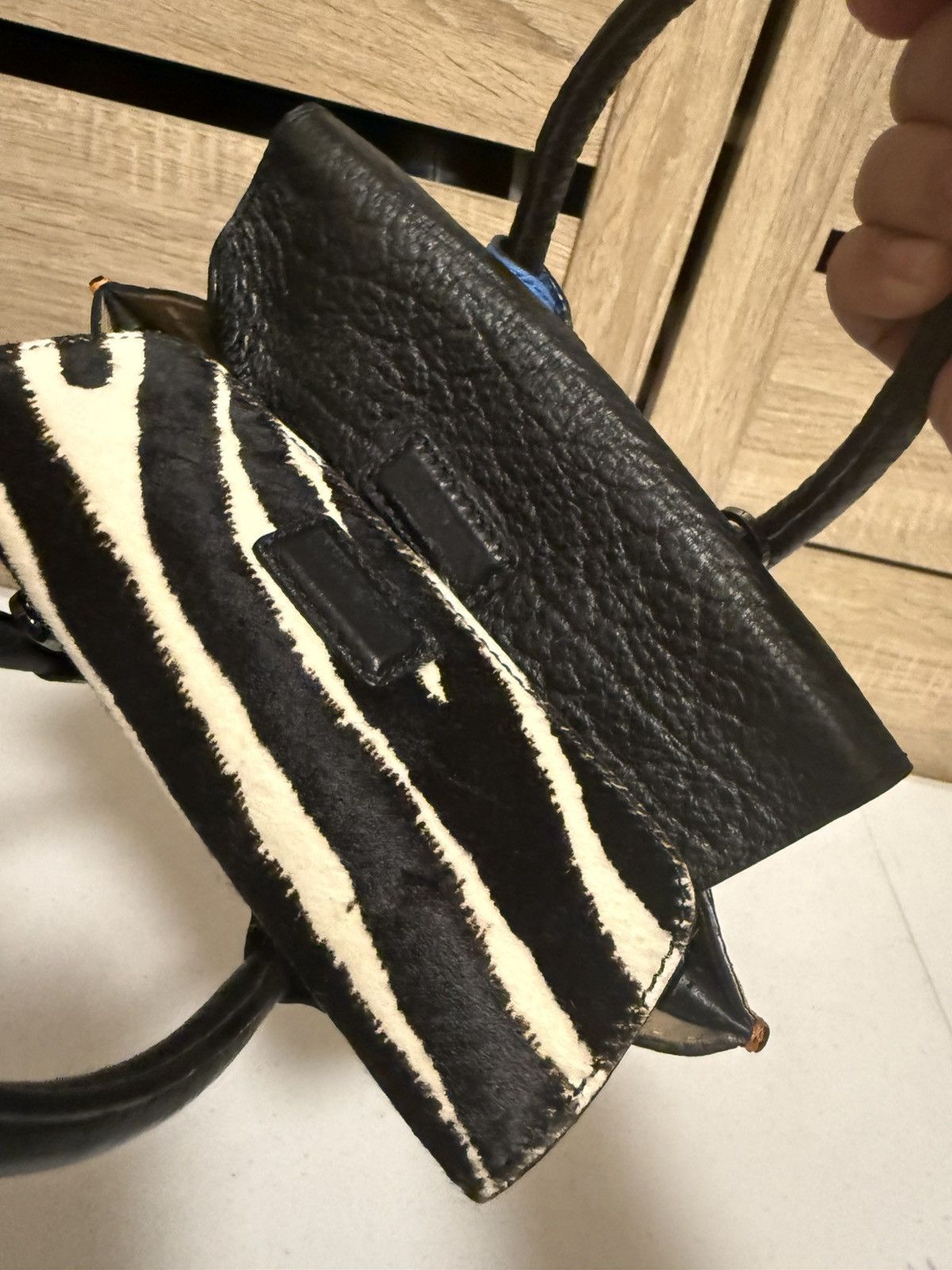 MCM MCM Calfskin Pony Hair Zebra Print Tri color Mini Milla Bag Size ONE SIZE - 8 Thumbnail