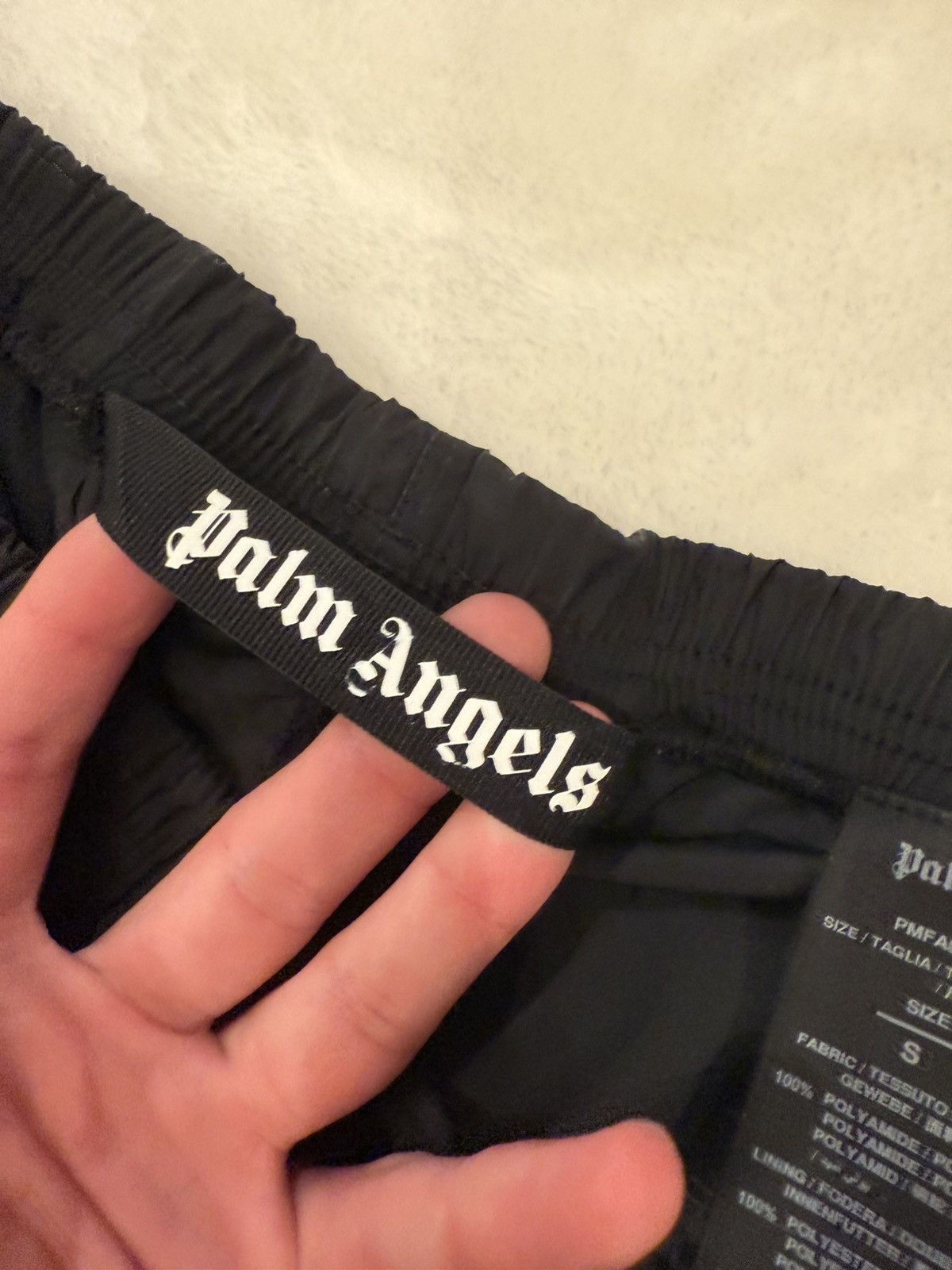 Palm Angels Palm Angels Curved Logo Swim Shorts (S) Size US 30 / EU 46 - 6 Thumbnail