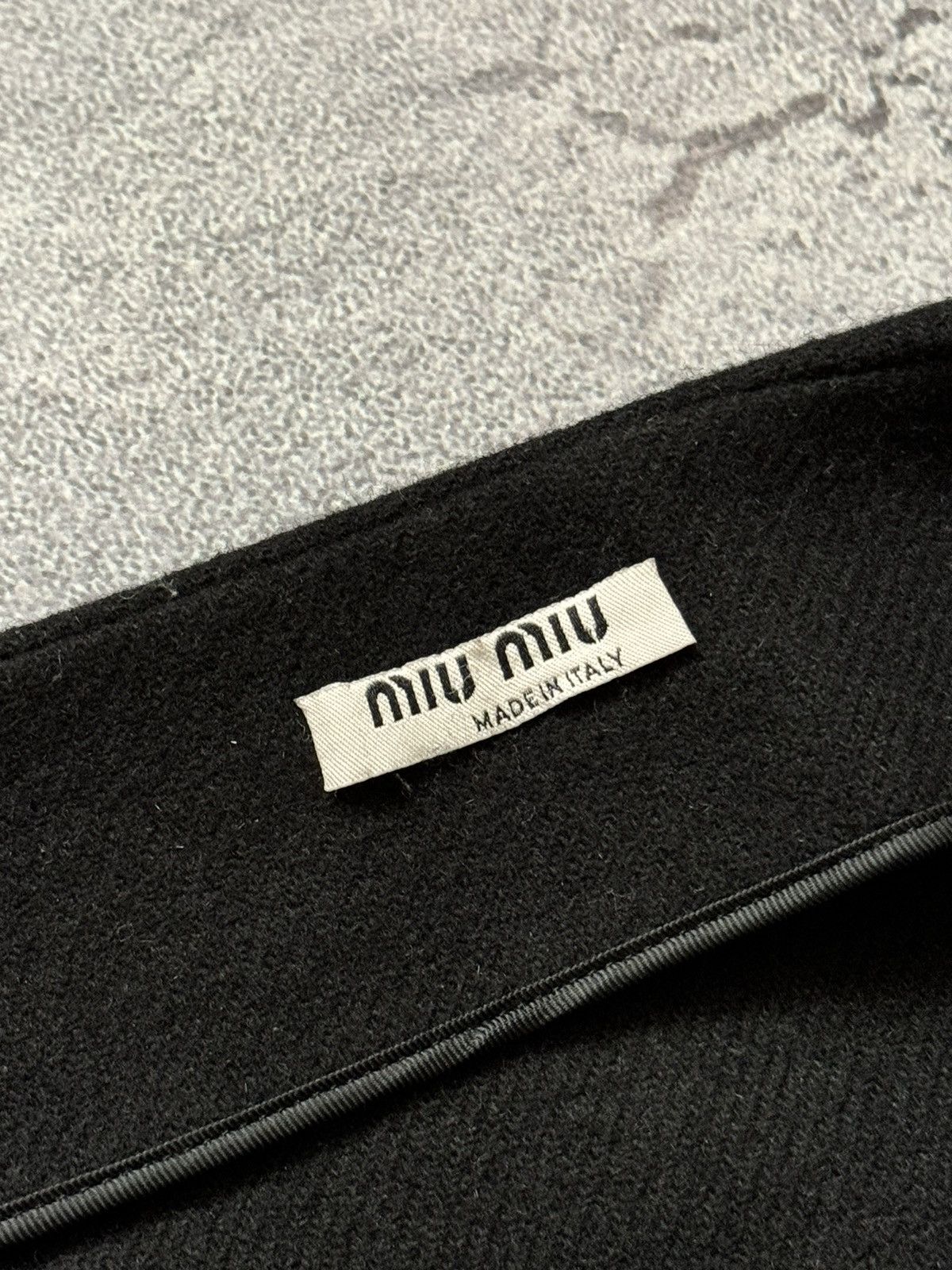 Miu Miu × Prada Miu Miu 44 by Prada black wool coat + belt jacket overcoat Size M / US 6-8 / IT 42-44 - 11 Thumbnail