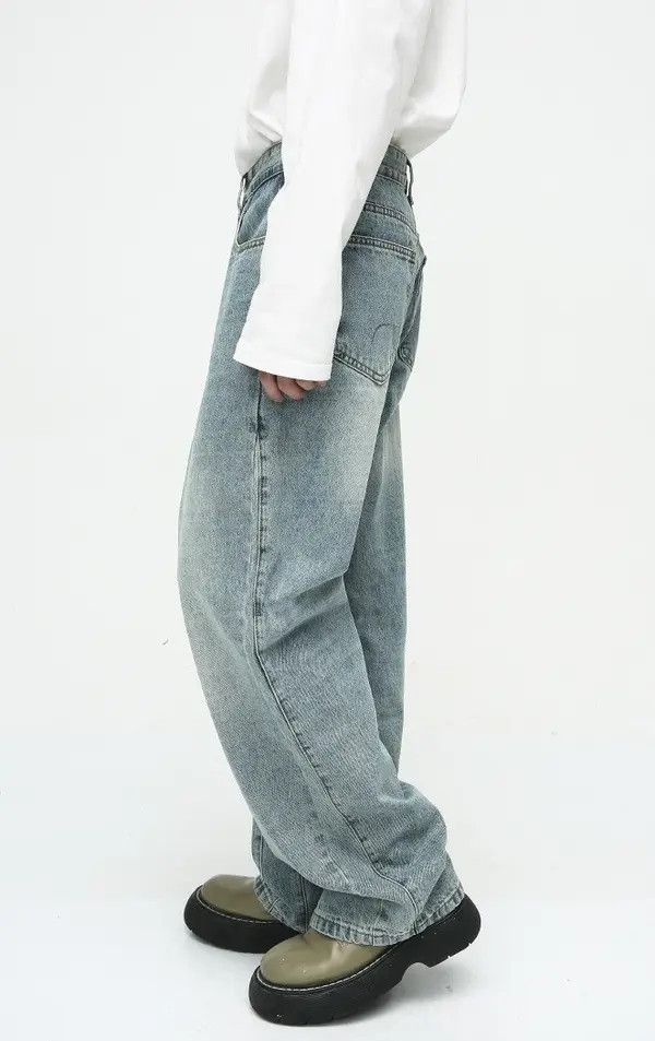 Japanese Brand Etsuko x Miku Classic vintage washed wide-leg loose jeans Size US 32 / EU 48 - 4 Thumbnail