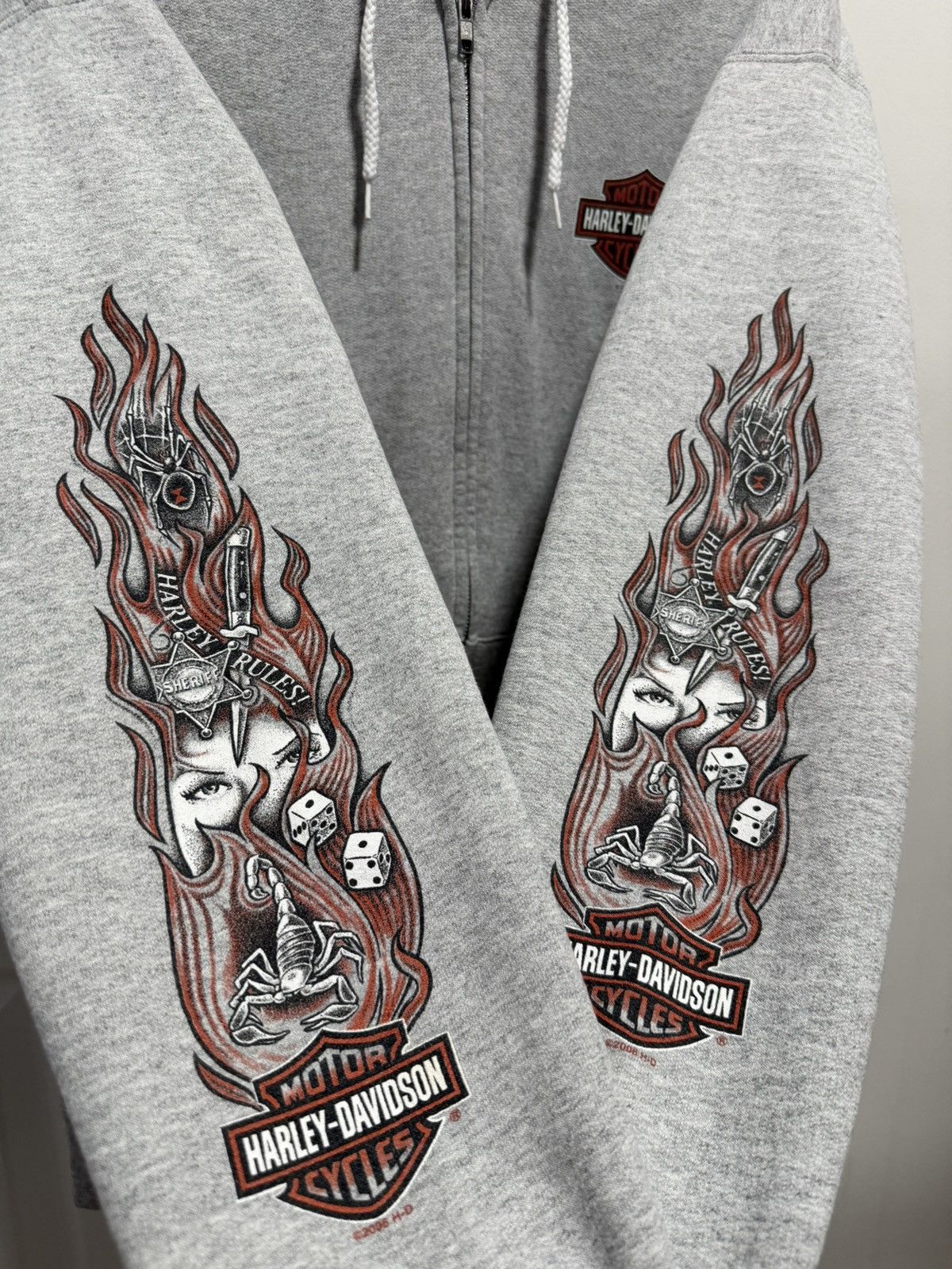 Harley Davidson Vintage Harley Davidson Graphic Zip Up Hoodie Size US S / EU 44-46 / 1 - 3 Thumbnail