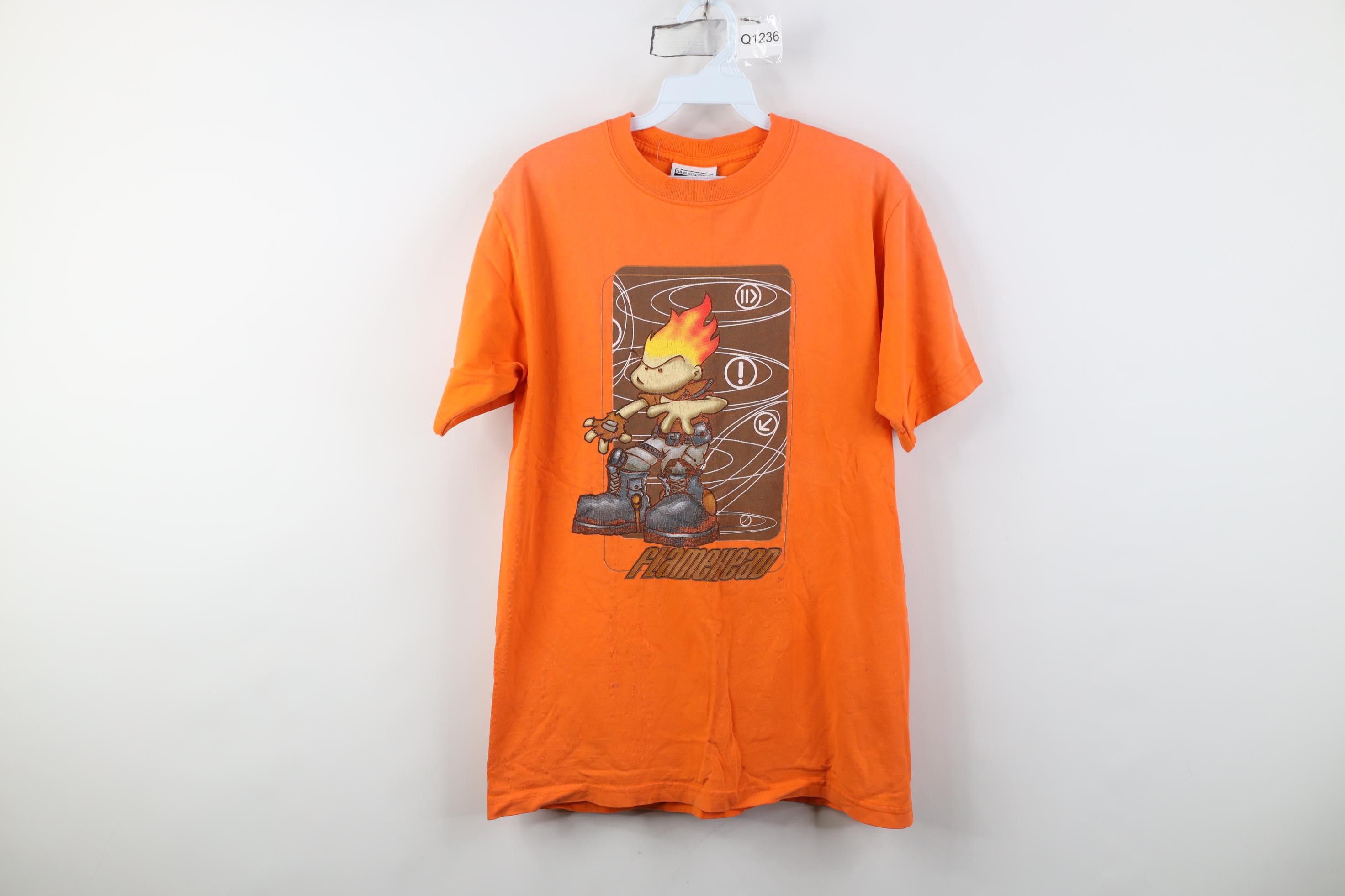 JNCO Vintage 90s Y2K JNCO Jeans Flamehead Skateboard T-Shirt Size US S / EU 44-46 / 1 - 1 Thumbnail