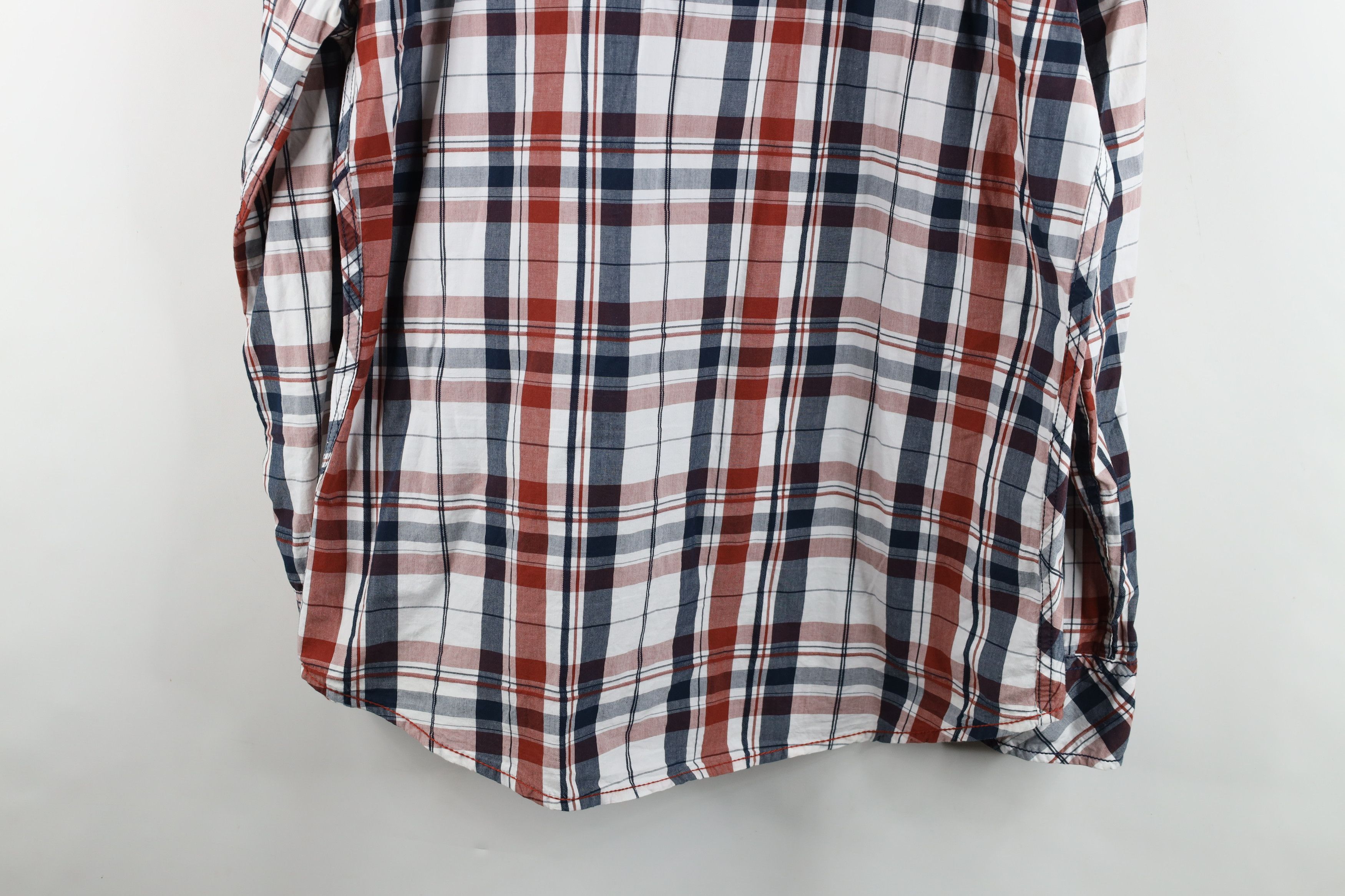 Vintage Buckle BKE Distressed Thick Stitch Snap Button Shirt Plaid Size US XL / EU 56 / 4 - 14 Thumbnail