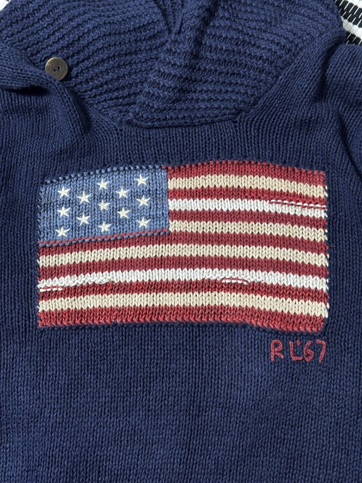 Polo Ralph Lauren VINTAGE POLO RALPH LAUREN FLAG AMERICAN KNITTED SWEATER Size US S / EU 44-46 / 1 - 3 Thumbnail