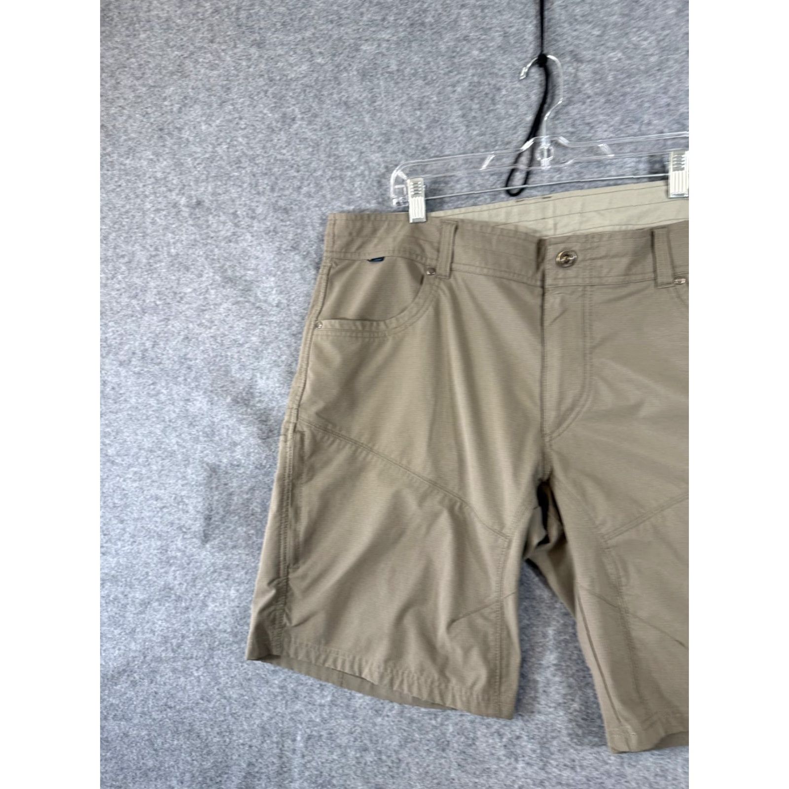 Vintage Kuhl Silencr Cargo Shorts Mens 40 Khaki Beige Hiking Outdoor Ripstop Pockets Size US 40 / EU 56 - 2 Thumbnail