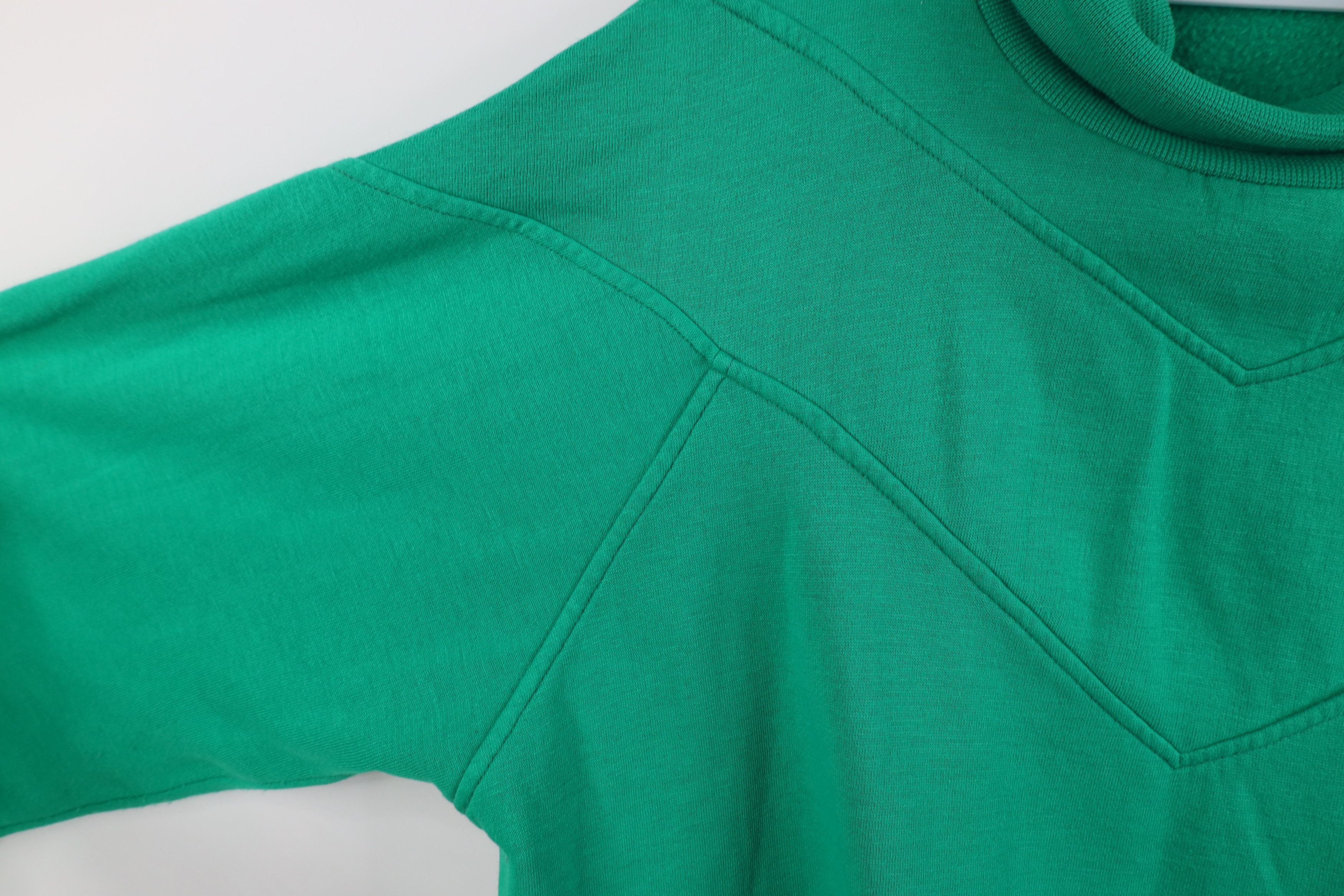 Vintage Vintage 90s Streetwear Blank Turtleneck Sweatshirt Green Size XXL / US 16-18 / IT 52-54 - 7 Thumbnail