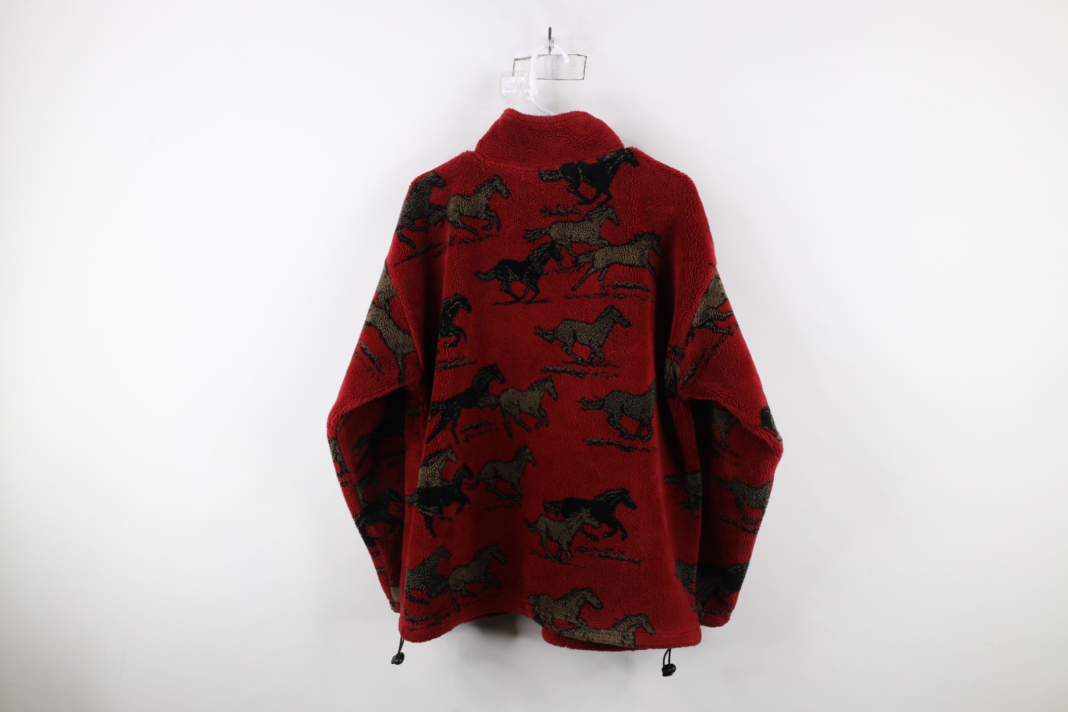 Vintage Vintage 90s Streetwear Horse Equestrian Fleece Jacket USA Size L / US 10 / IT 46 - 14 Thumbnail