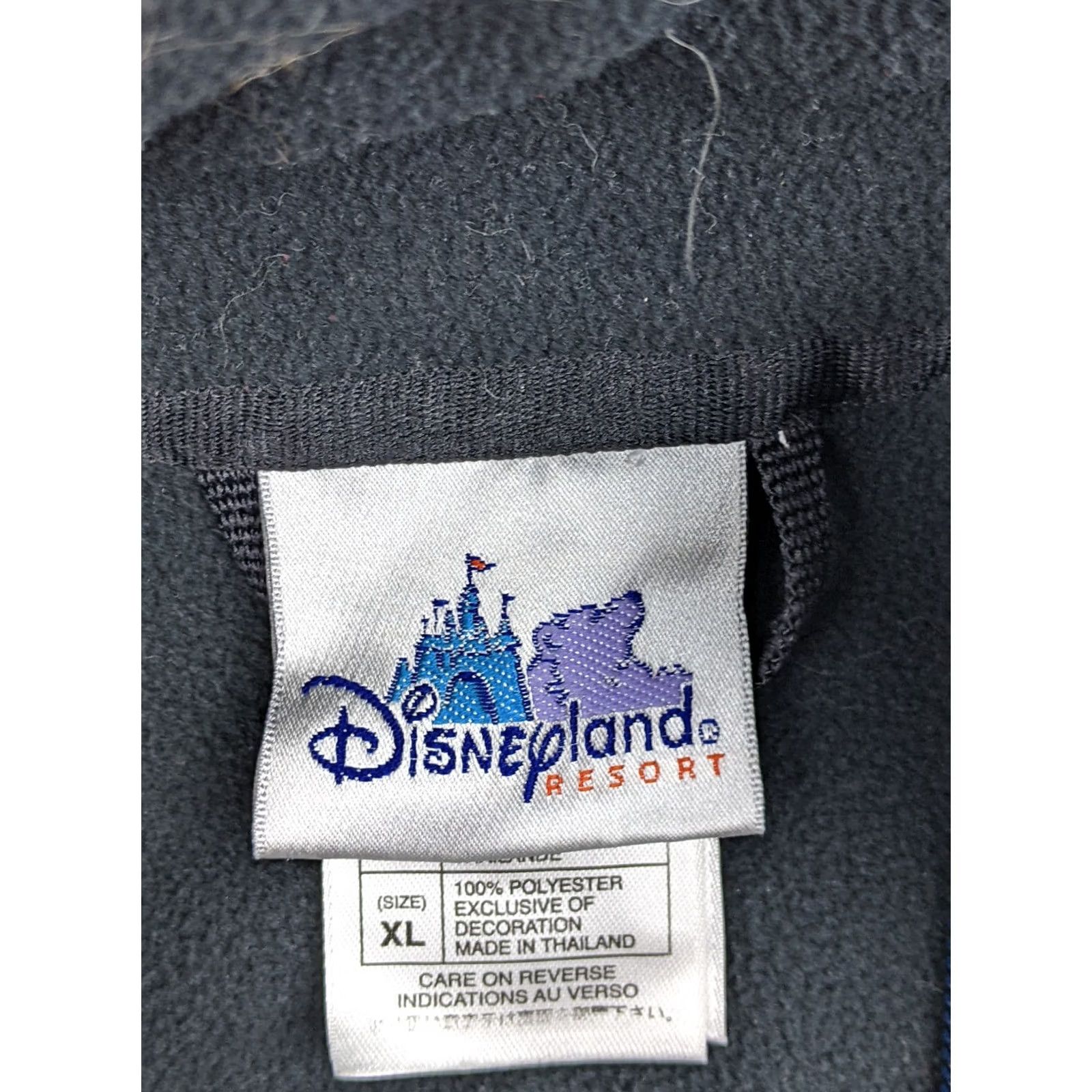 Vintage Disneyland Resort Womens XL Blue Mickey Patch Fleece Jacket Full Zip Mock Neck Size XL / US 12-14 / IT 48-50 - 5 Thumbnail