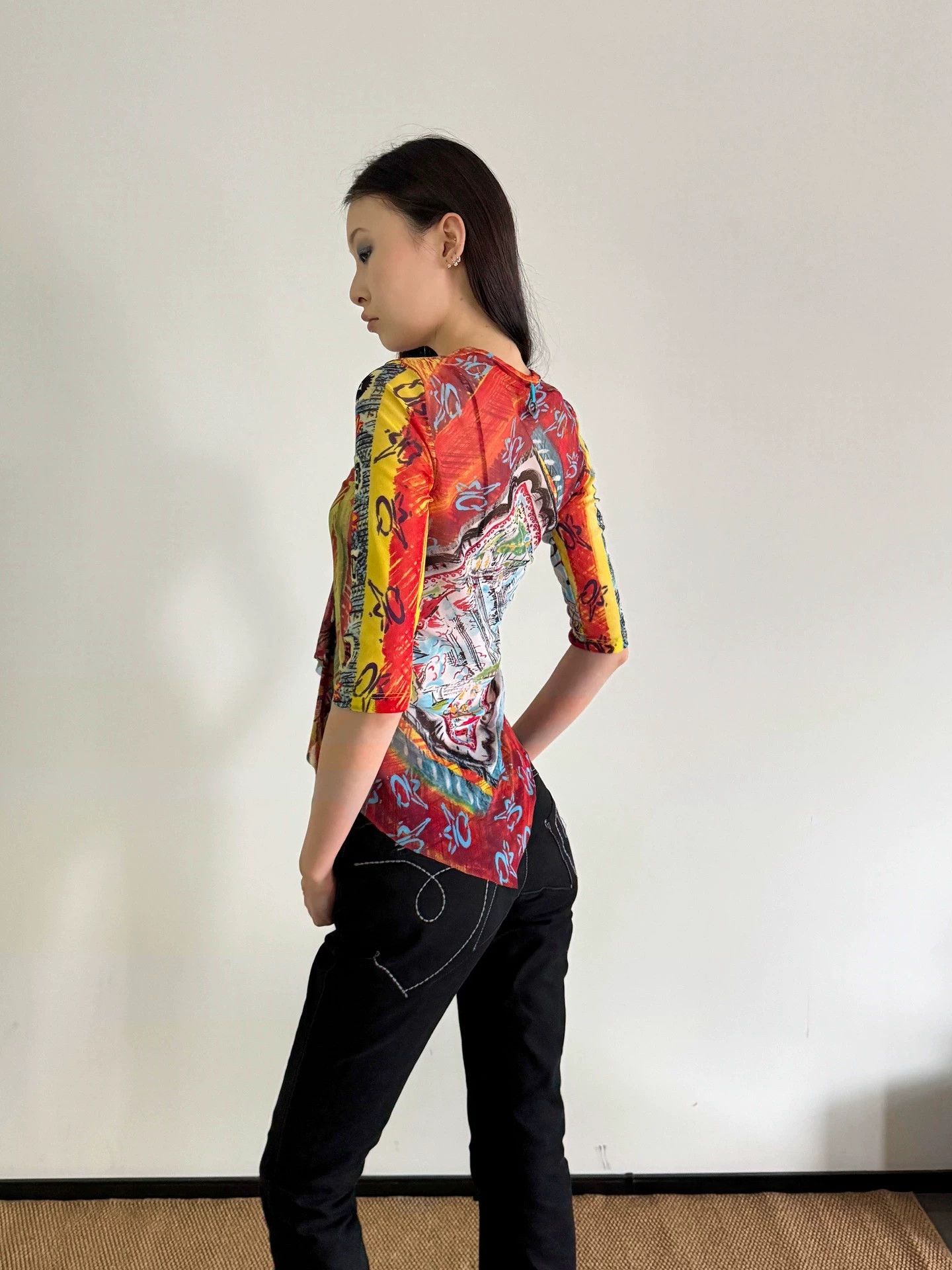 Other Save The Queen Vintage Stretch Printed Mesh Top M Size M / US 6-8 / IT 42-44 - 8 Thumbnail