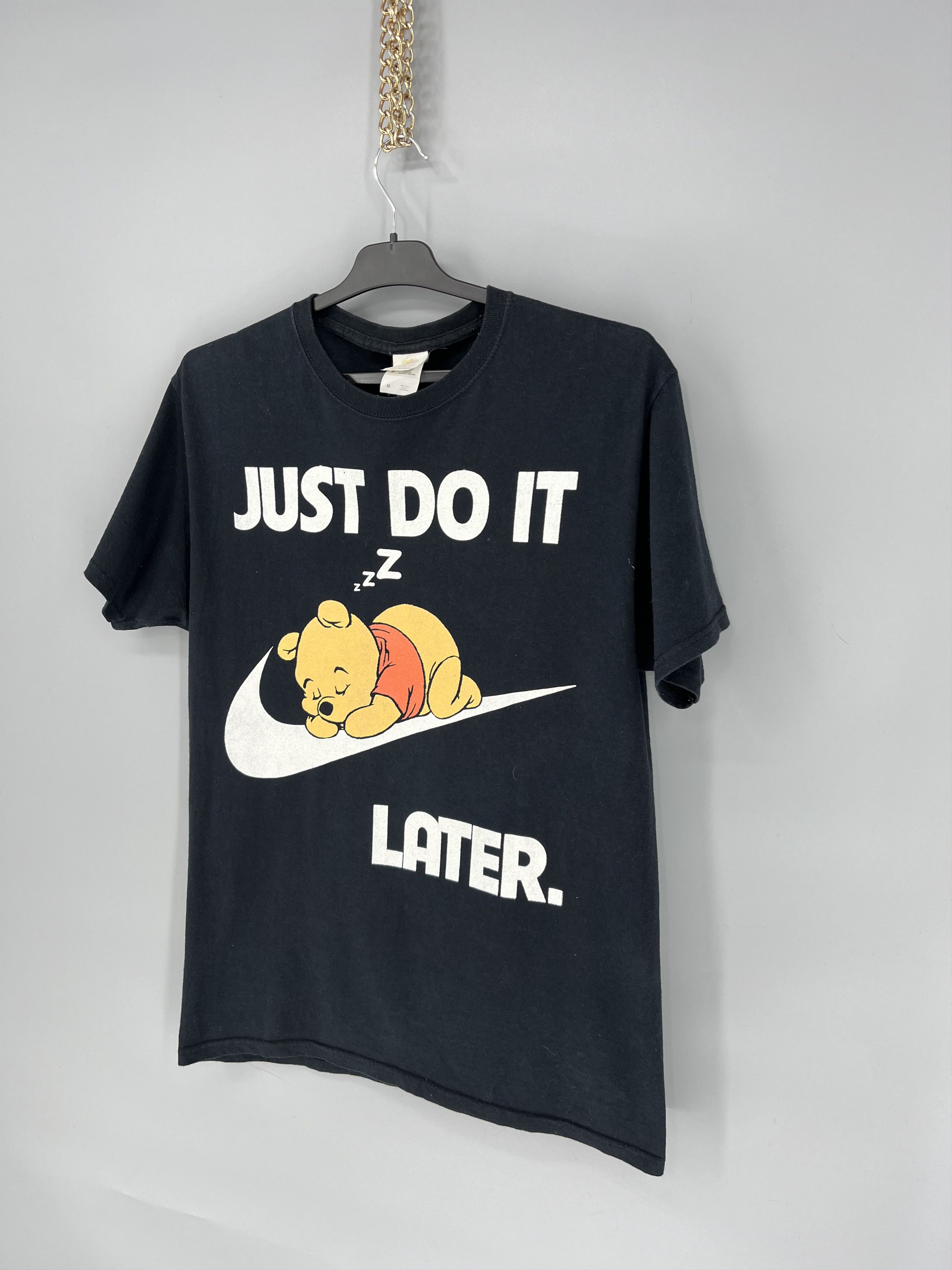 Other Vintage Winnie the Pooh Adult “ Just Do It Later ” Humor Tee Size US M / EU 48-50 / 2 - 3 Thumbnail