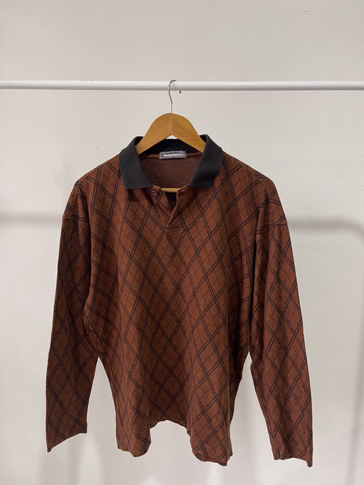 Issey Miyake × Pleats Please Issey Miyake 80s Issey Miyake Polo Long Sleeve Size US L / EU 52-54 / 3 - 5 Thumbnail