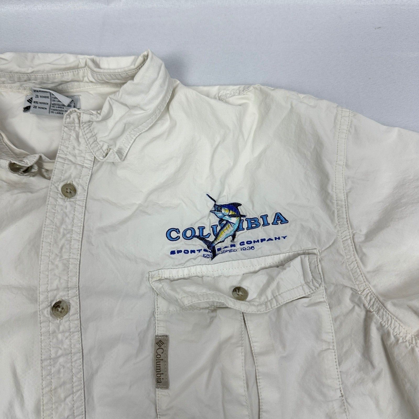 Columbia Columbia PFG Fishing Shirt XXL White Short Sleeve Vented Size US XXL / EU 58 / 5 - 3 Thumbnail