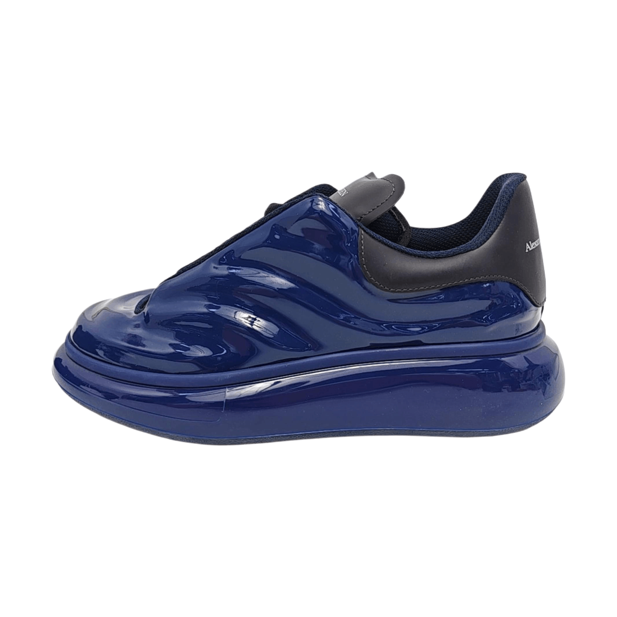Alexander McQueen Alexander McQueen Blue Leather Low-Top Sneakers 40 Size US 7 / EU 40 - 1 Thumbnail