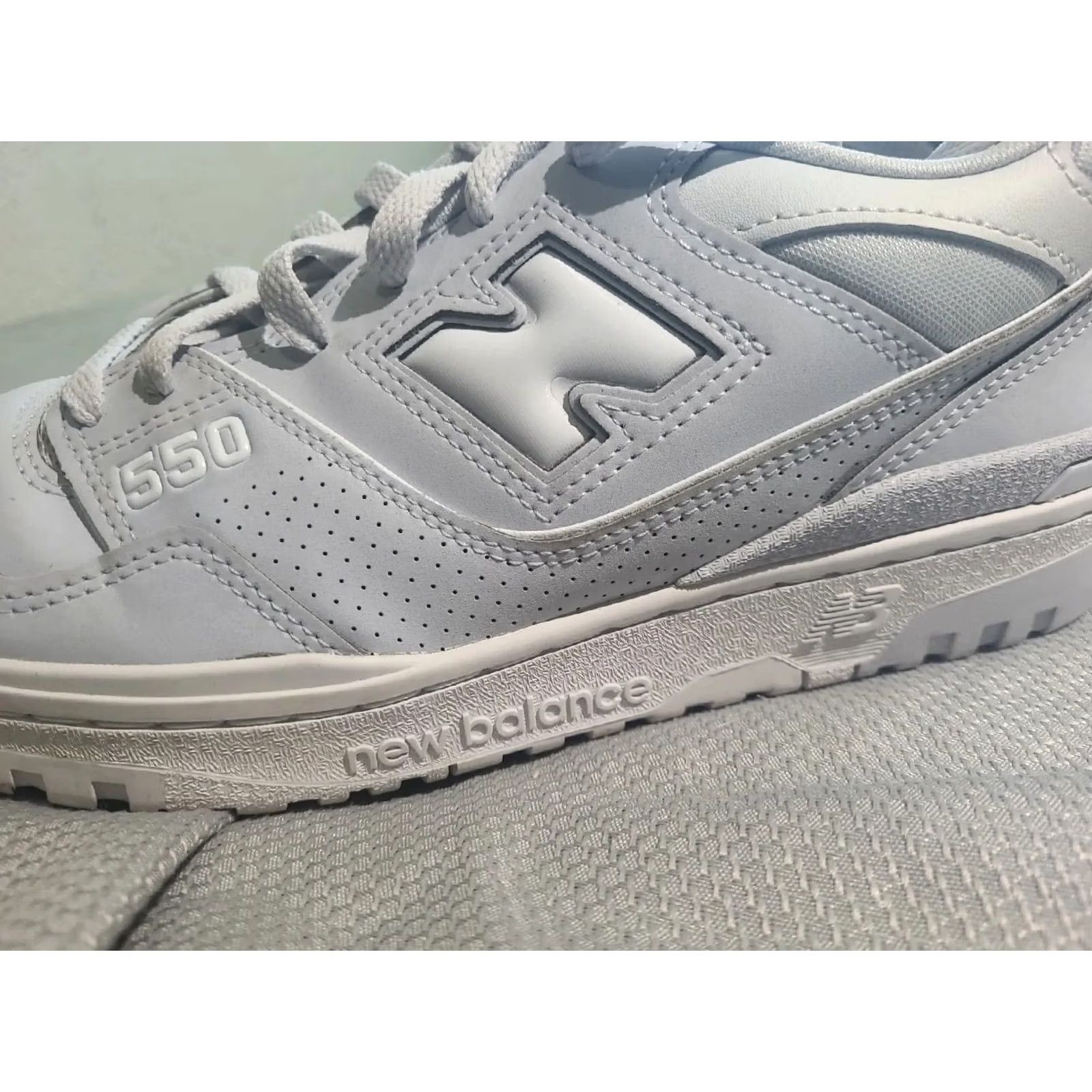 New Balance New Balance 550 Mens Sneaker BB550HSB Leather Granite Gray Blue 9.5 Casual Athletic Shoes Street Style Mens Size US 10 / EU 43 - 6 Thumbnail