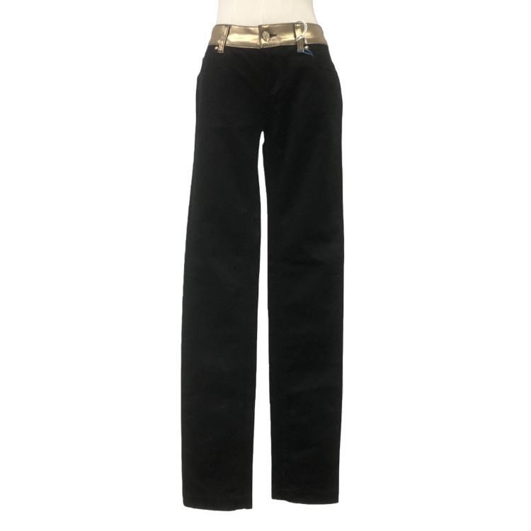 Gucci Gucci Gold Waistband Pants Size 38 Size 26" / US 2 / IT 38 - 1 Thumbnail