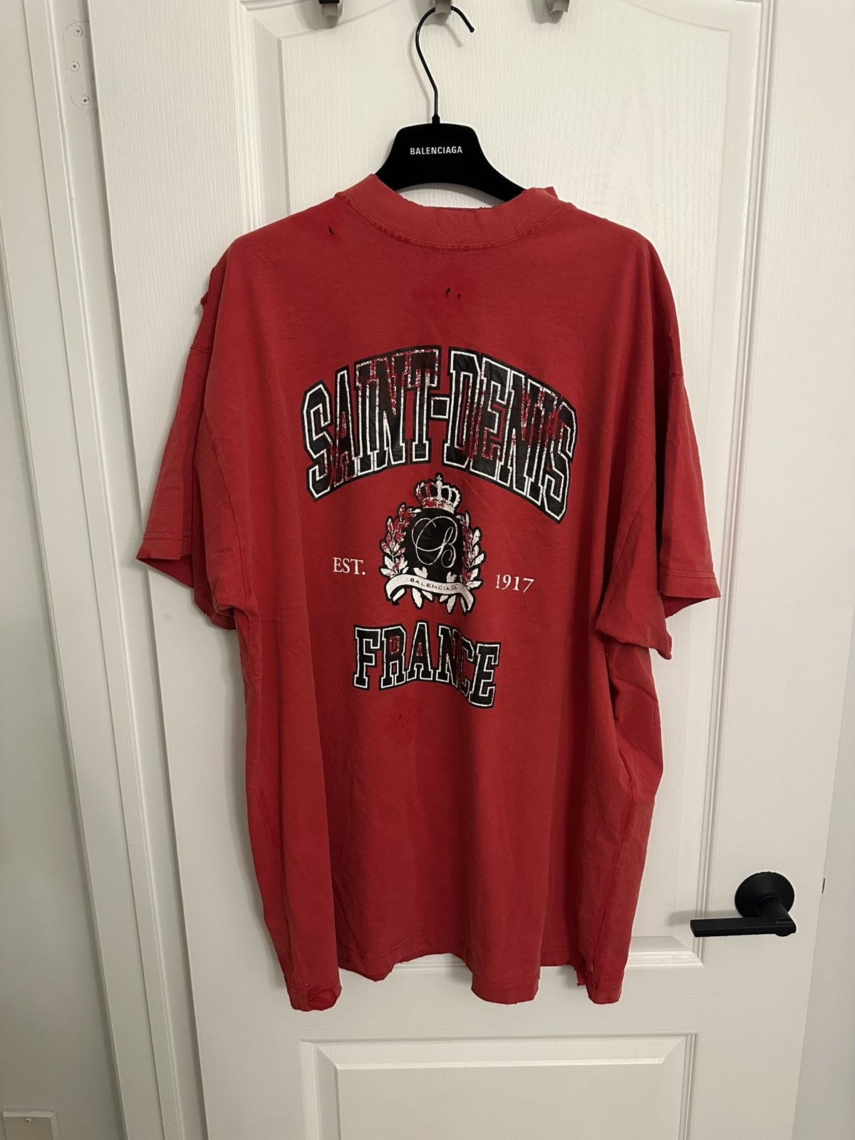 Balenciaga 2024 Saint Denis Destoryed T shirt