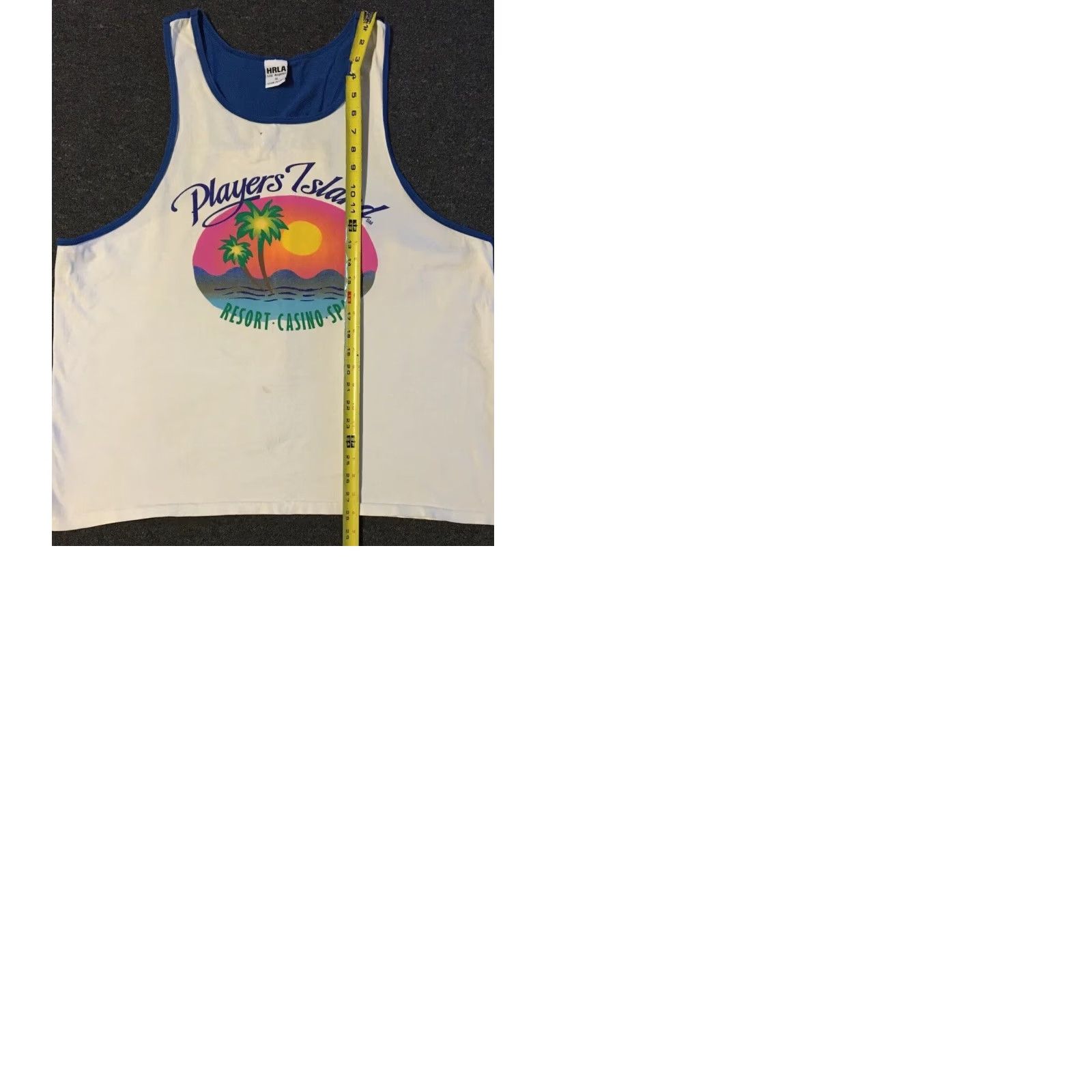 Vintage VINTAGE 90s Players Island Faded Tank Top XL White USA Surf Beach Sunset Grunge Funny 80s Size US XL / EU 56 / 4 - 9 Thumbnail