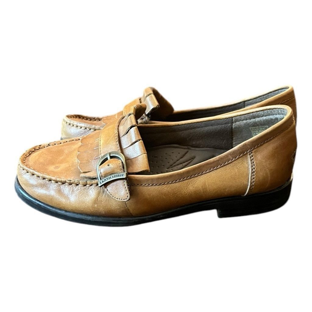 Vintage Y2K Earth Spirit Princeton Buckle Tassel Leather Loafers 7 Size US 7 / IT 37 - 4 Thumbnail