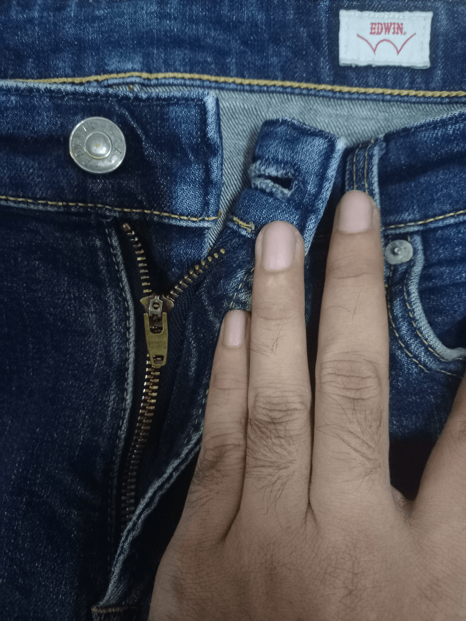 Edwin Vintage Japan Edwin ED03 Blue Wash Distressed Jeans 32x25 Size US 32 / EU 48 - 3 Thumbnail
