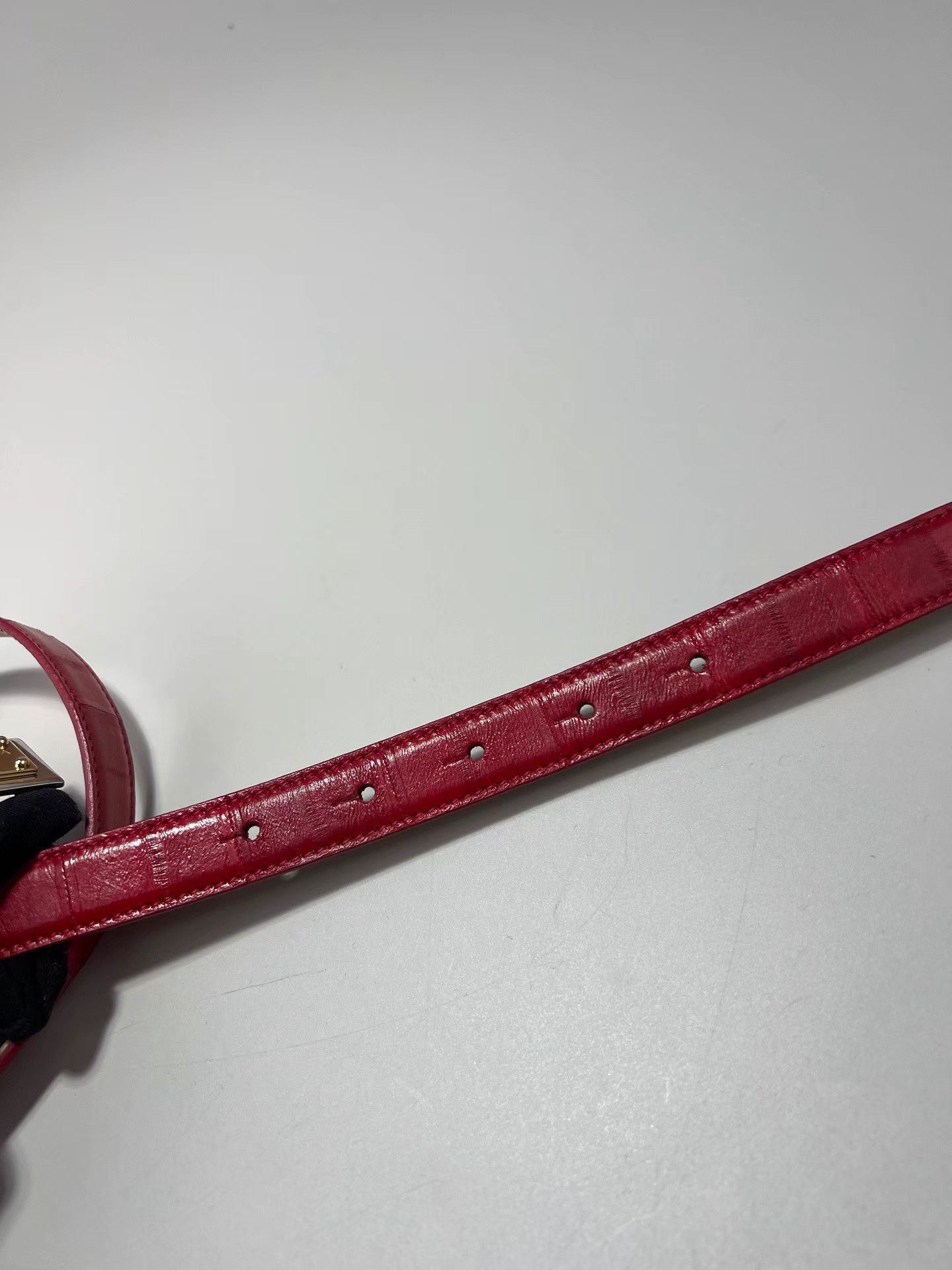 Dolce & Gabbana DOLCE&GABBANA Red Leather Belt Size ONE SIZE - 4 Thumbnail