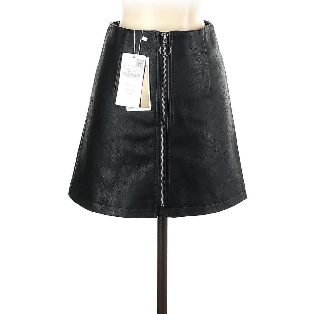 Designer Black Urban Revivo Skirt Size 26" / US 2 / IT 38 - 2 Thumbnail