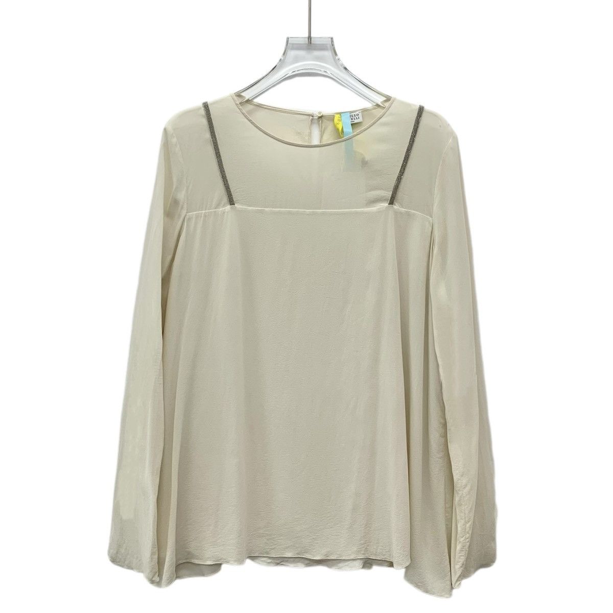 Brunello Cucinelli Brunello Cucinelli Beaded Silk Long Sleeve Shirt K26WX Size M / US 6-8 / IT 42-44 - 1 Thumbnail
