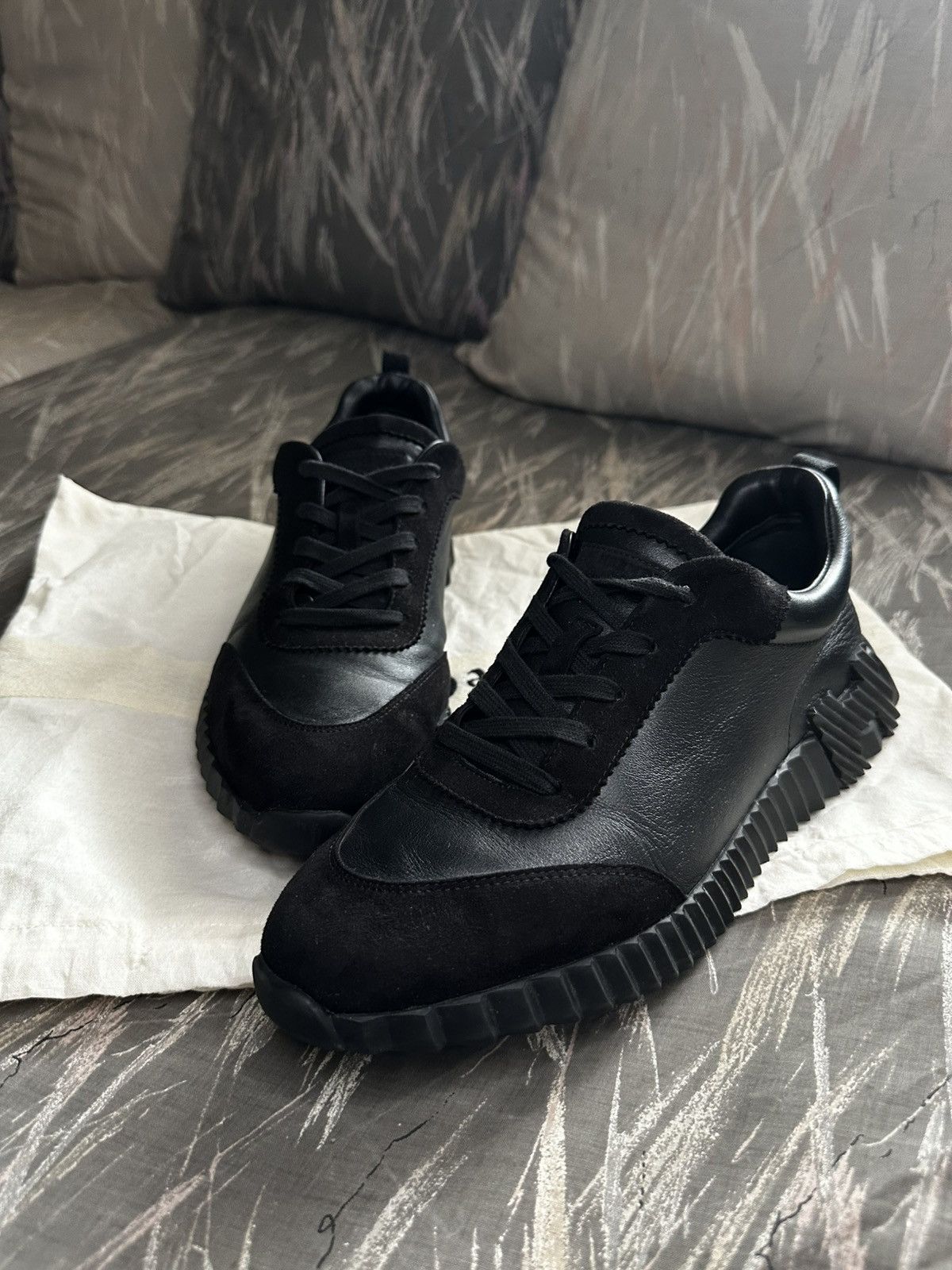 Hermes Hermes bouncing sneakers total black Size US 9 / EU 42 - 6 Thumbnail