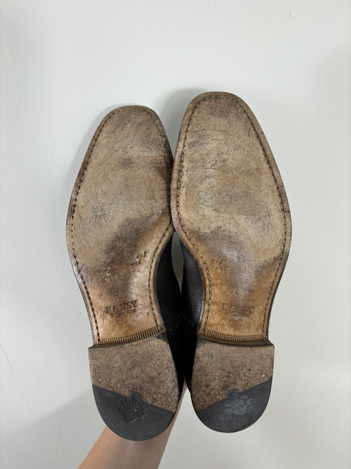 Bally Bally Drillor Men’s Cap Toe Luxury Brown Leather Derby Shoes Size US 8 / EU 41 - 11 Thumbnail
