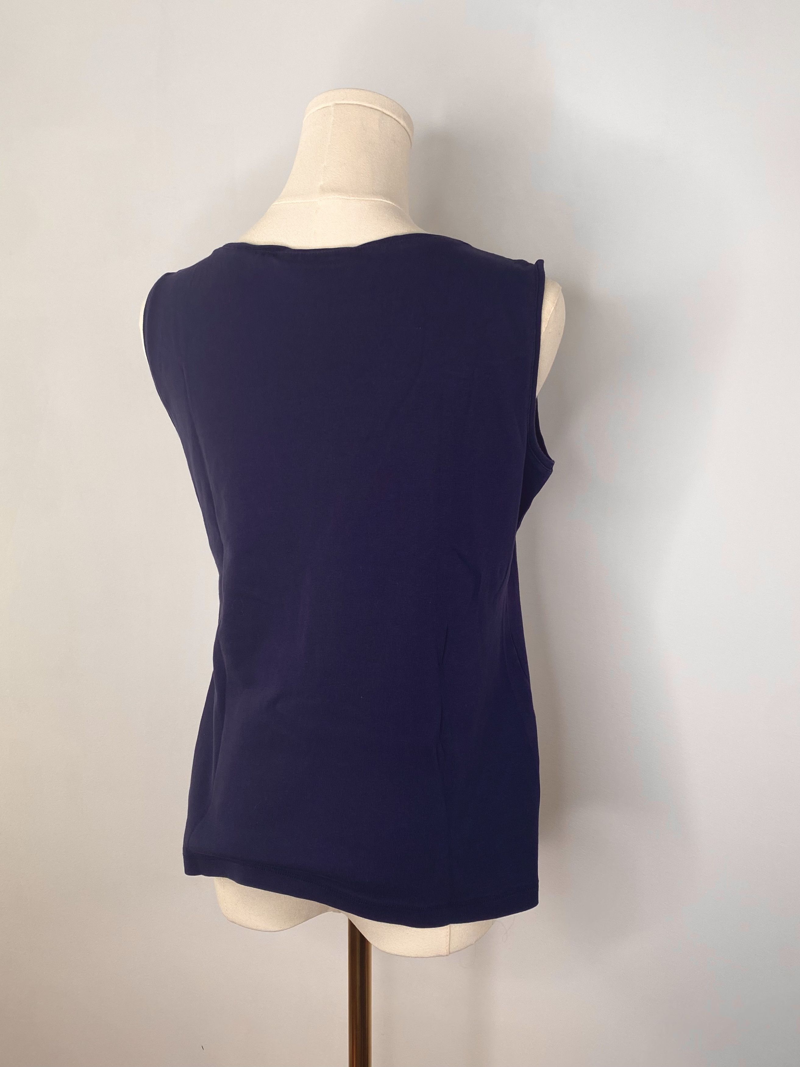 Vintage Karen Scott - Blue Sleeveless Tank Top Size ONE SIZE - 3 Thumbnail