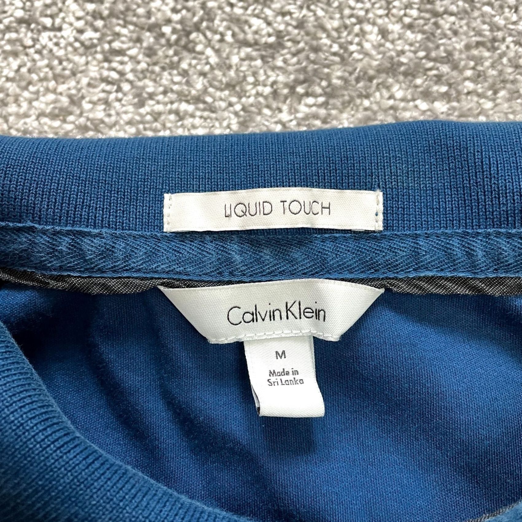 Calvin Klein Calvin Klein Polo Shirt Mens Medium Blue Logo Liquid Touch Golf Collared Rugby Shirt Size US M / EU 48-50 / 2 - 2 Thumbnail