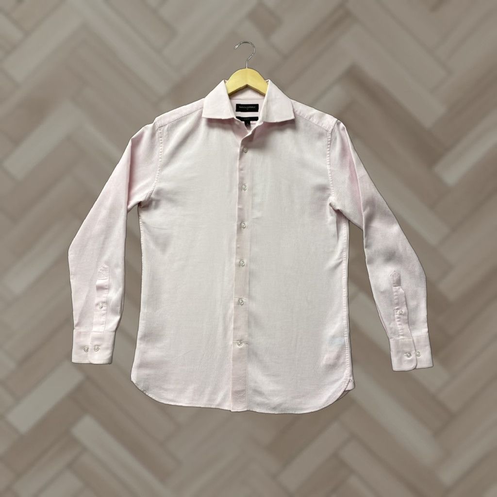 Banana Republic Banana Republic Button-Up Shirt Men Small Pink Slim Fit Long Sleeve Shirt Size US S / EU 44-46 / 1 - 1 Thumbnail