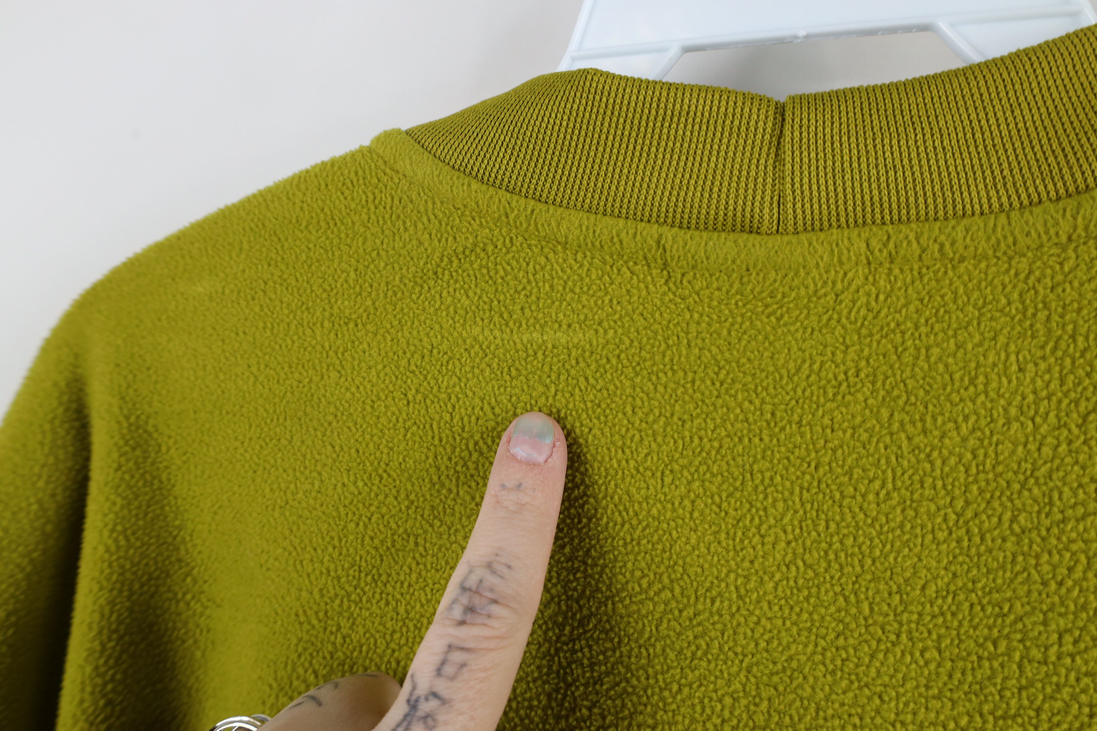 Nike × Vintage Vintage 90s Nike Mini Swoosh Fleece Sweatshirt Green Size US L / EU 52-54 / 3 - 9 Thumbnail