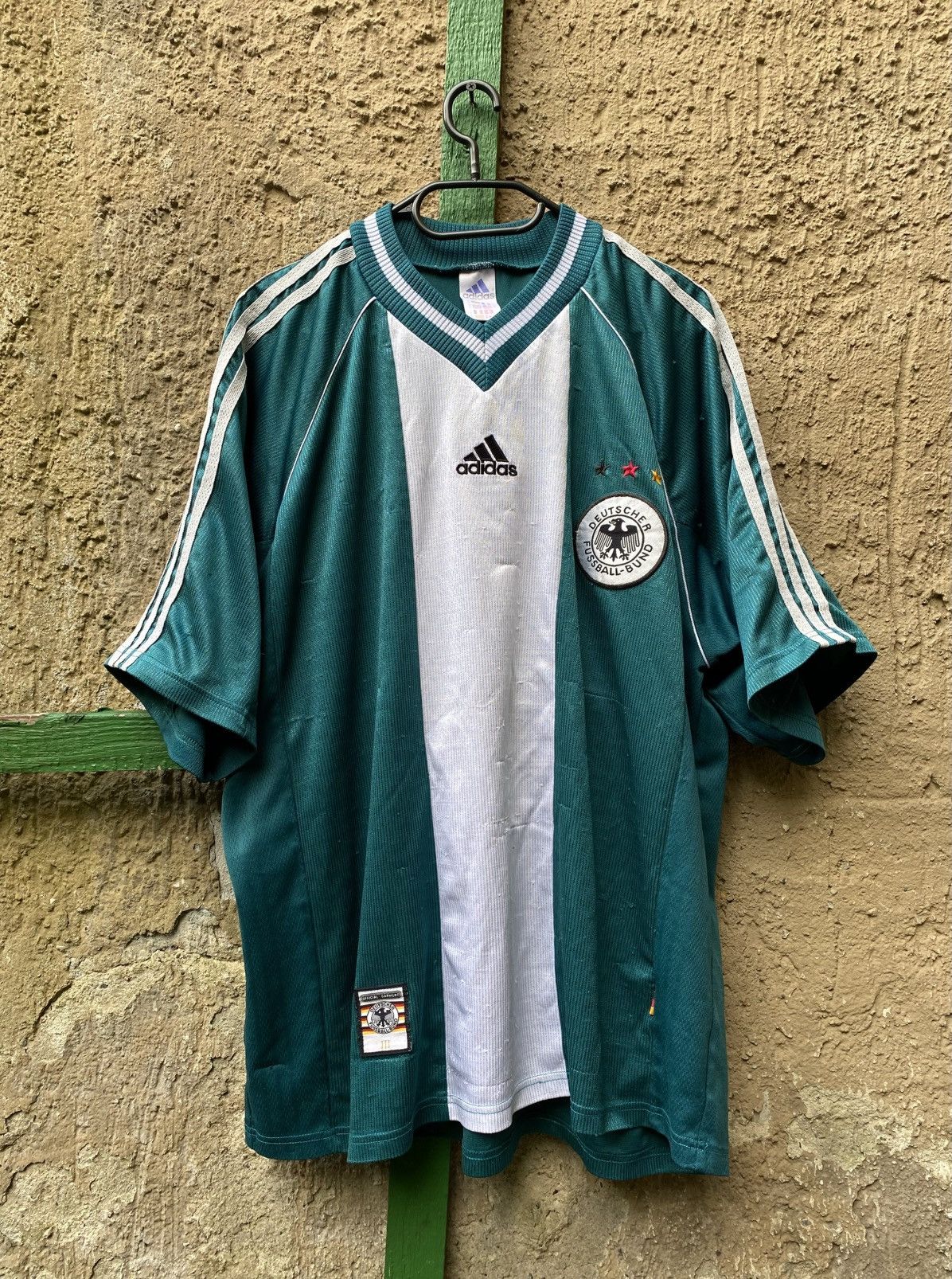 Adidas Germany 1998 2000 Home Football Soccer Jersey Italy France Size US XL / EU 56 / 4 - 1 Thumbnail