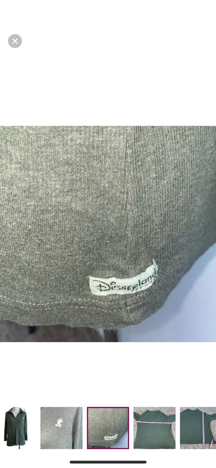 Disney Disneyland resort green long sleeved embroidered polo shirt Size L / US 10 / IT 46 - 3 Thumbnail