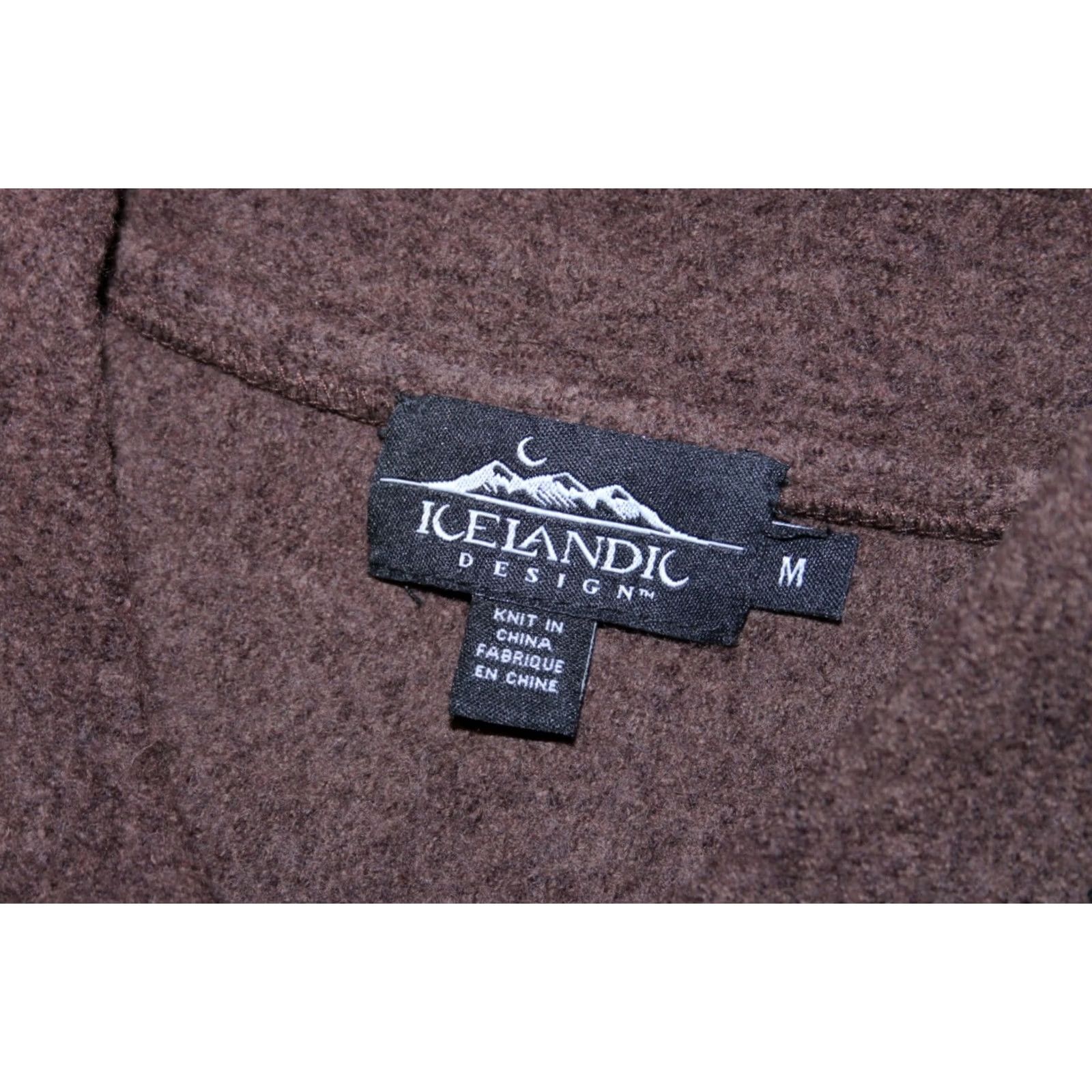 Vintage Icelandic Design womens full zip brown wool jacket jumper Size M Size M / US 6-8 / IT 42-44 - 6 Thumbnail